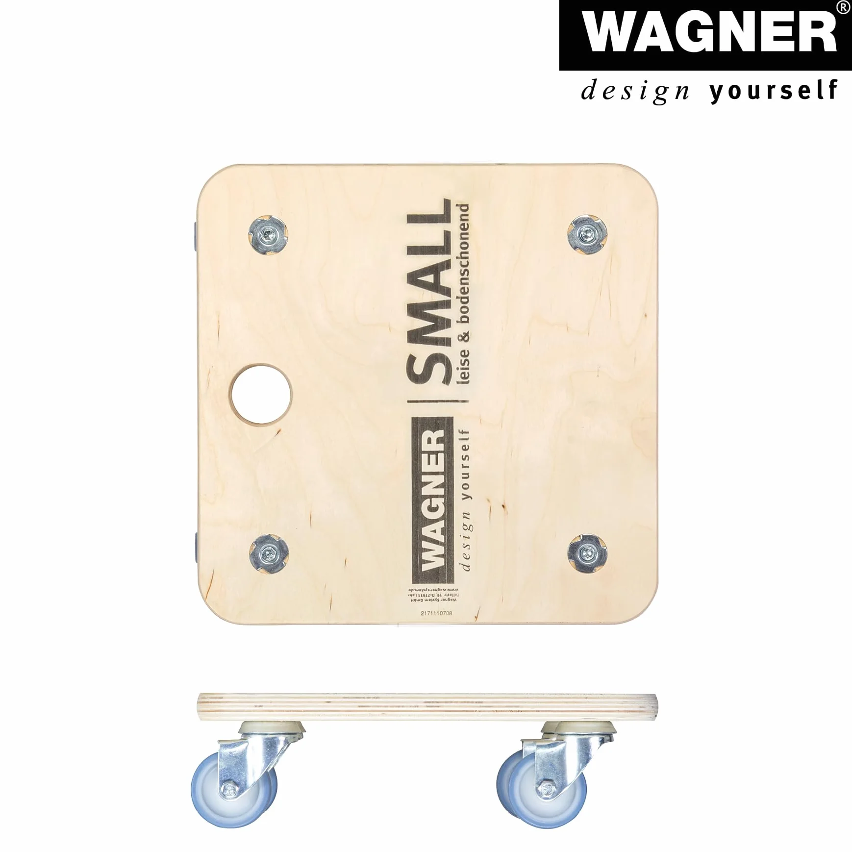 Wagner Transport Aid MM 1353 I 29 x 29 x 8,5 cm - Ładowność 250 kg - Idealny do nieporęcznych, urządzeń i mebli I Otwór na palec I Najlepiej ruchomy I Certyfikat FSC® - 20135301