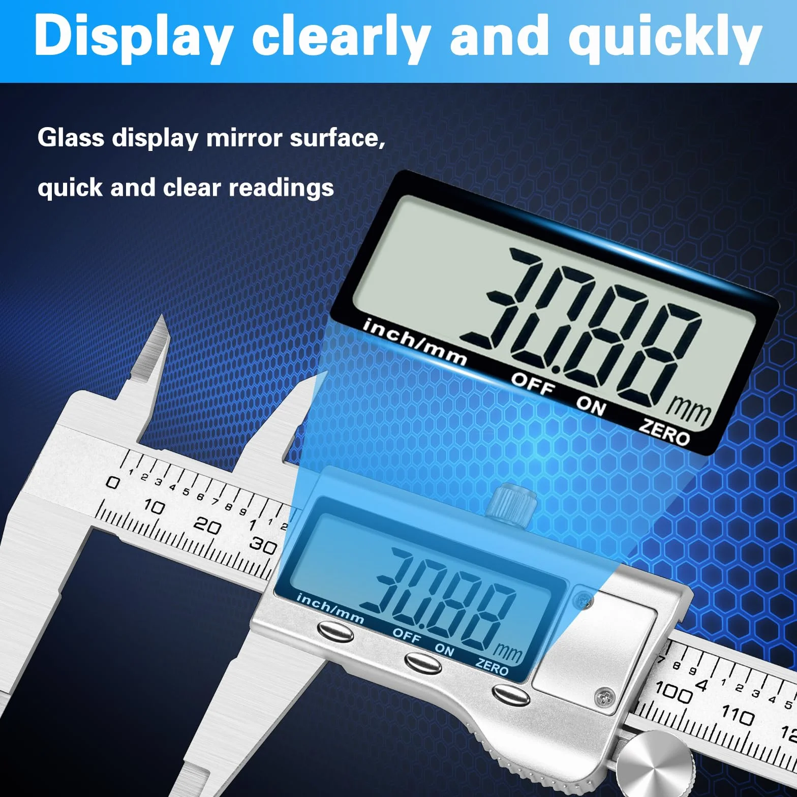 Elektroniczny miernik cyfrowy 150 mm ze stali nierdzewnej z wyświetlaczem LCD