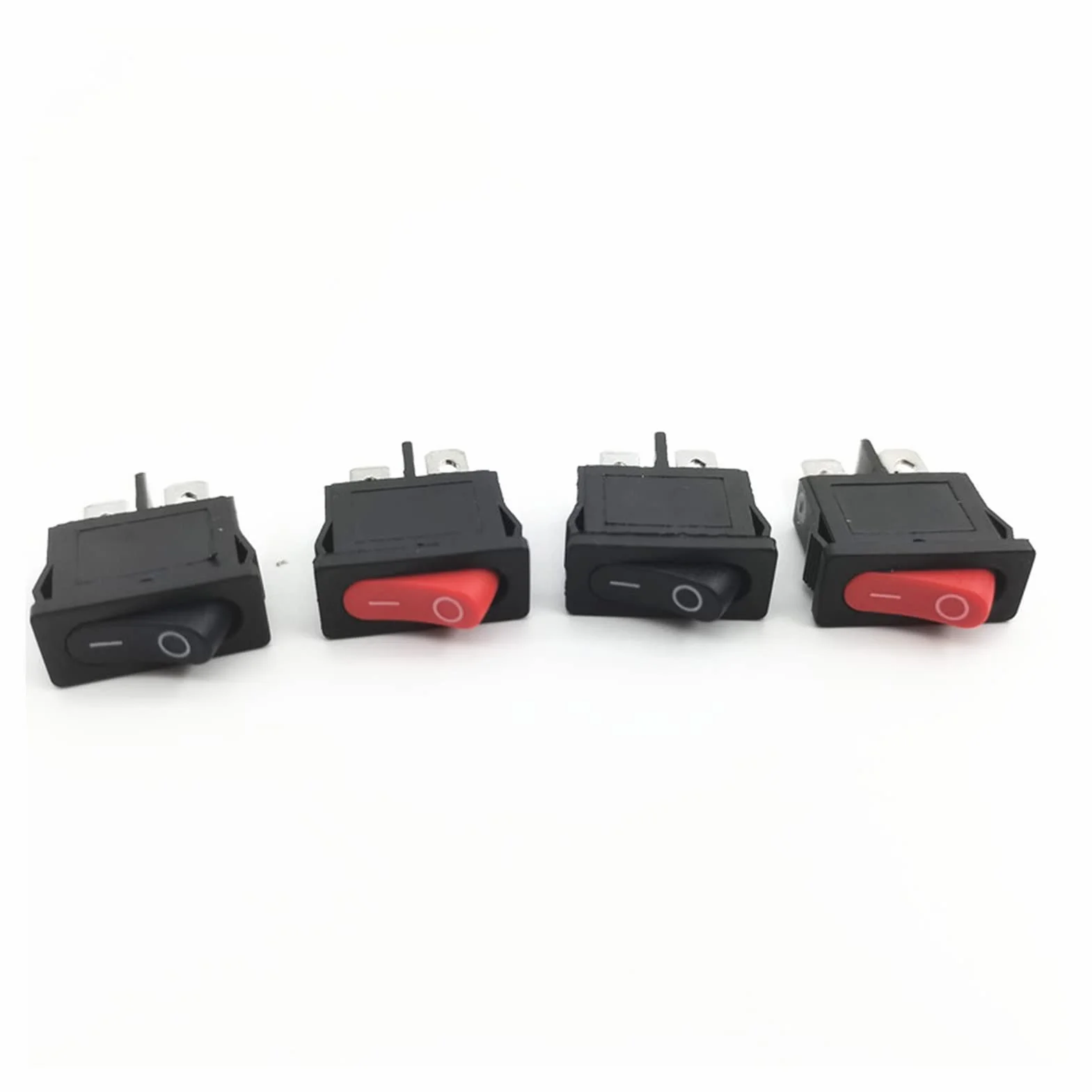 ELTOX Przełącznik kołyskowy KCD1-110 10x22mm Czarny NO/Off 2 piny Power Switch