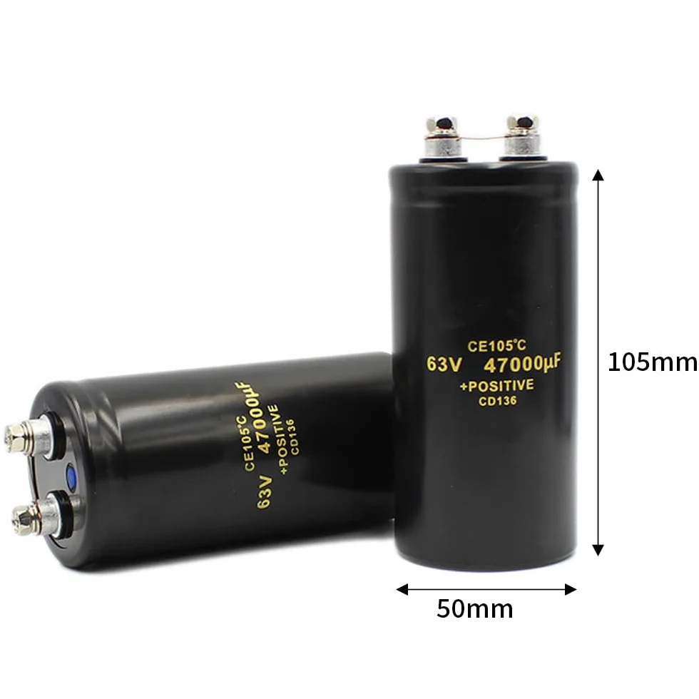 47000UF/63V 50*105mm Kondensator elektrolityczny o dużej pojemności do systemów zasilania i zastosowań wysokiego napięcia