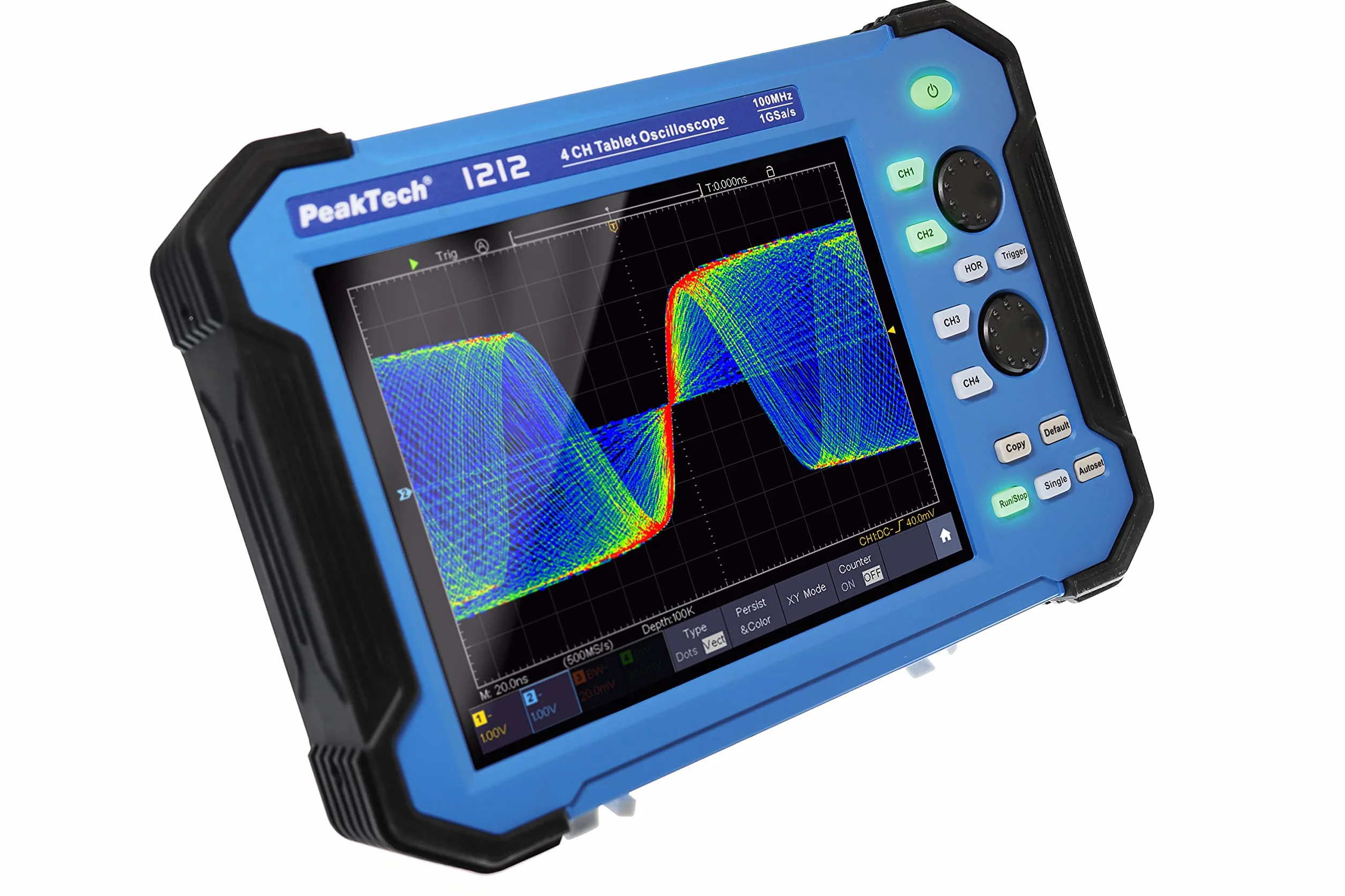 PeakTech® P 1212 100 MHz / 4 CH, 1 GS/s Oscyloskop tabletkowy