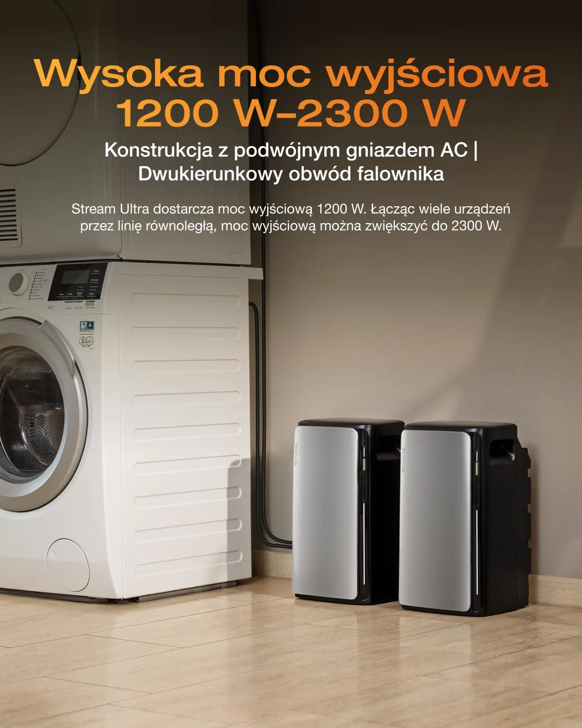 ECOFLOW STREAM Ultra 1,92 kWh 4 MPPT 2800 W elektrownia balkonowa z pamięcią 11,52 kWh 6000 cykli Plug & Play