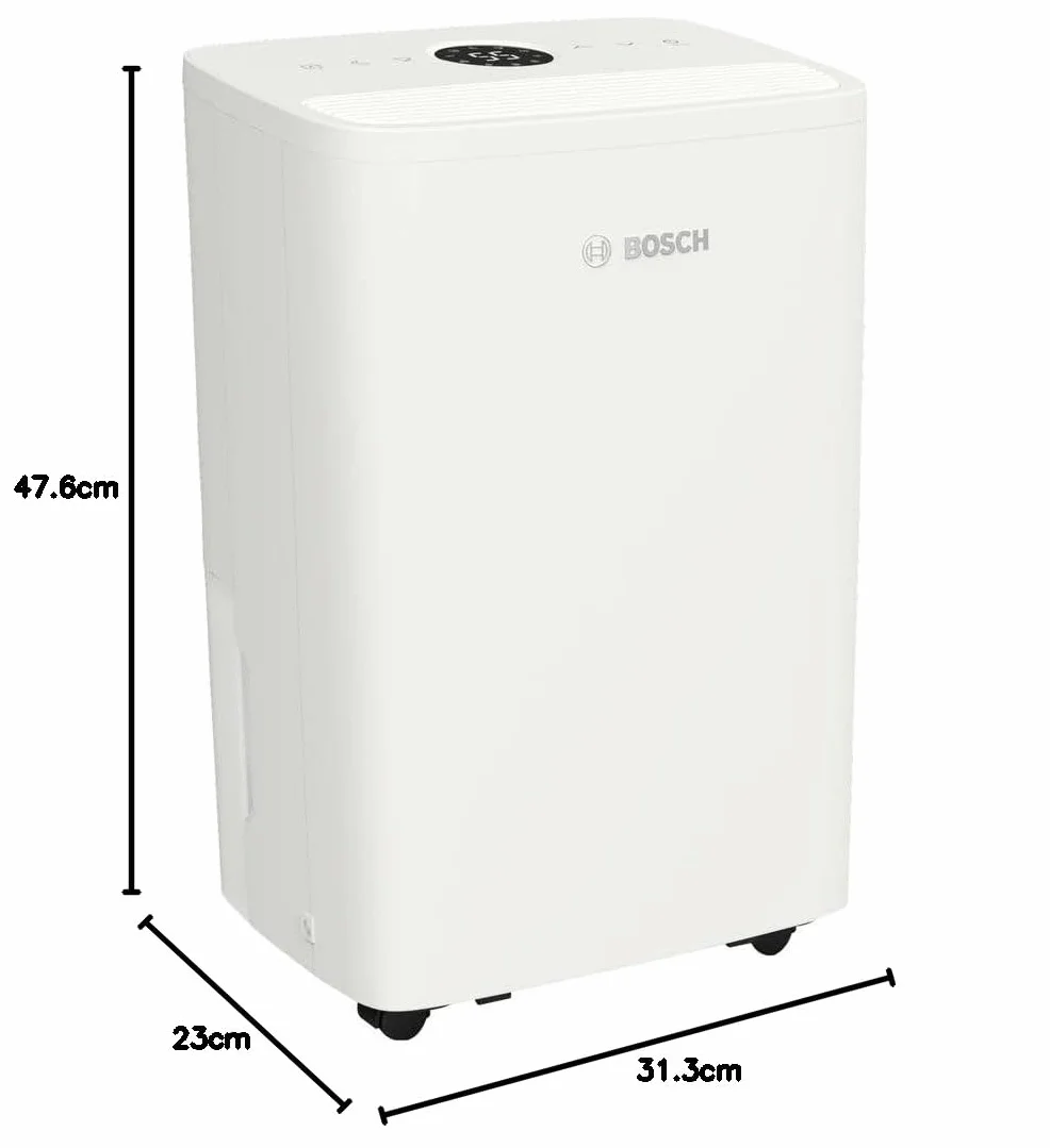 Bosch Dry 1000 - Osuszacz powietrza - łatwy. Wydajny. Cichy. Do domu i sypialni - Do Powierzchni do 17 m² - Szybkie suszenie prania