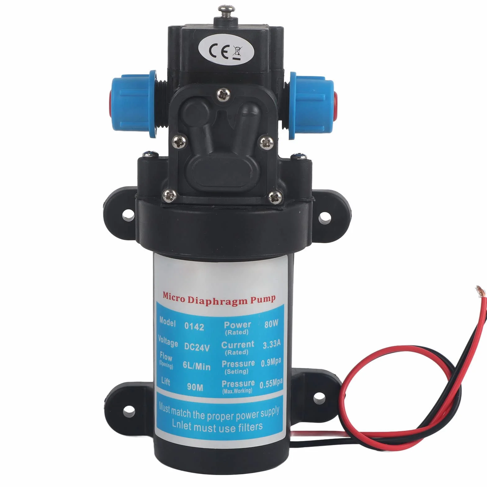 Pompa Mikromembranowa 5,5 L/min Samozasysająca Wysokociśnieniowa DC 24V
