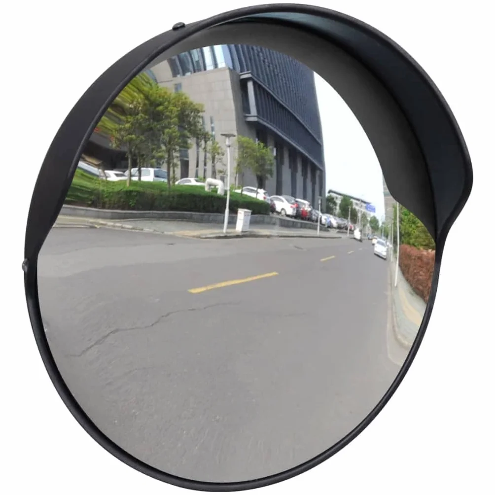 vidaXL Wypukłe lustro drogowe 30 cm czarne