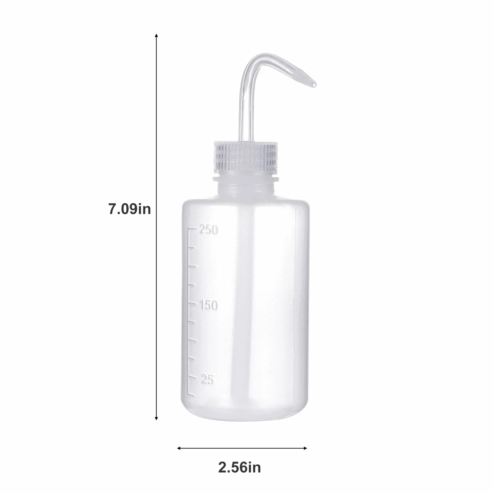 3 sztuki butelki do mycia, 250 ml, plastikowe butelki do wyciskania, plastikowa butelka do mycia laboratoryjnego, butelka do mycia wyciskania, przezroczysta butelka z rozpylaczem, Kiuiom
