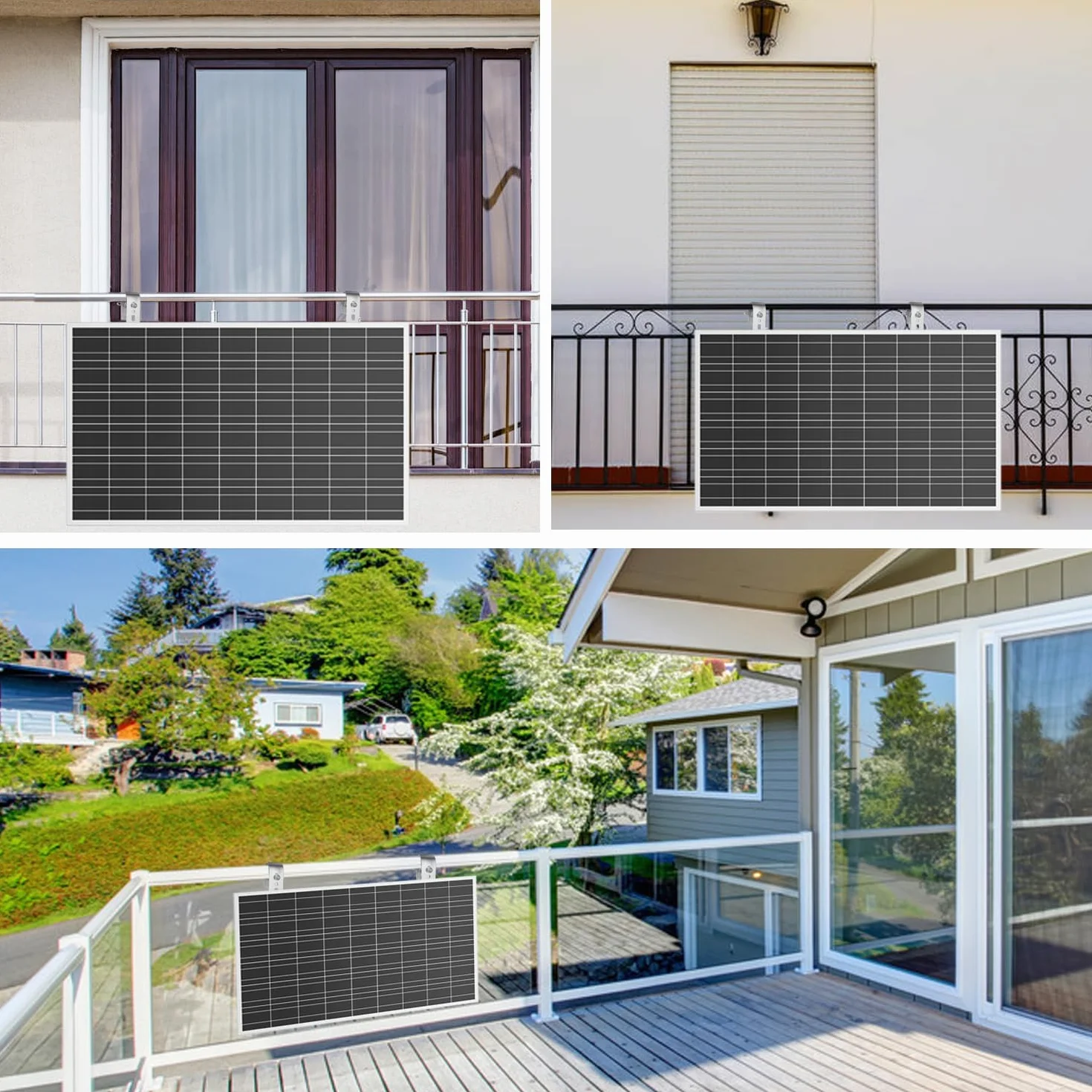 SZ-KARIDGE 4 sztuki haków na moduł solarny, stal nierdzewna, twardość 2,5, elektrownia balkonowa, montaż modułu PV, hak bez wiercenia