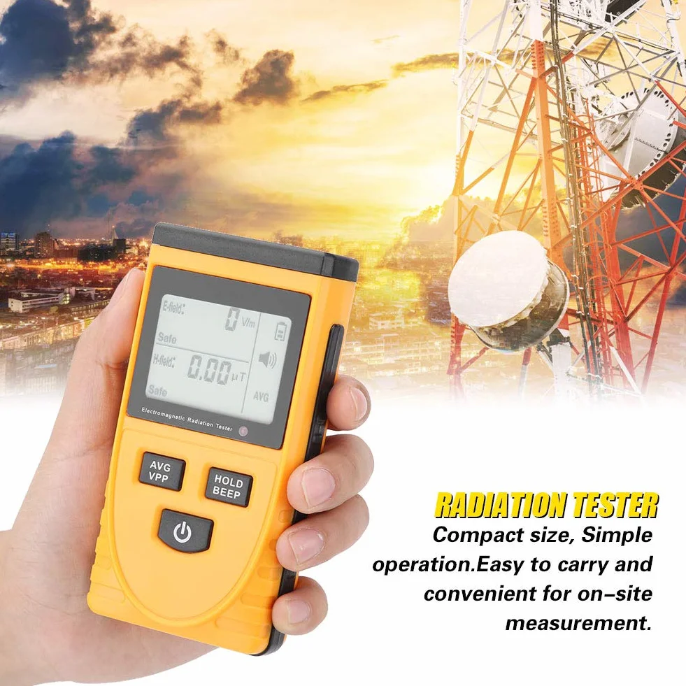 Detektor promieniowania, cyfrowy detektor promieniowania elektromagnetycznego GM3120, cyfrowy detektor promieniowania LCD, tester EMF, przepustowość testowa 5 Hz-3500 MHz