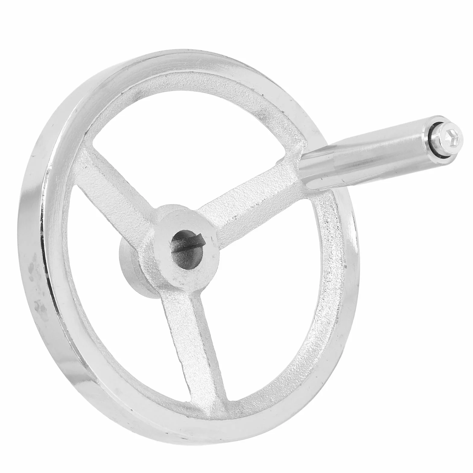 Koło Ręczne żeliwne Chromowane 16x160mm 3 Szprychy Zdejmowanym Uchwytem