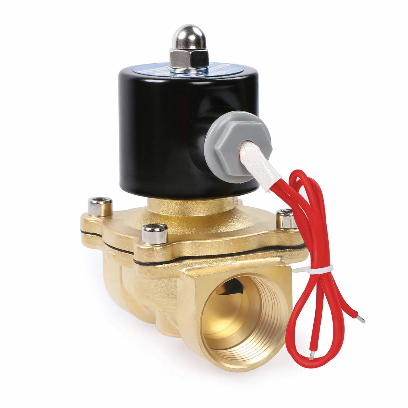 U.S. Solid Zawór elektromagnetyczny mosiężny 1" G 220 V AC normalnie zamknięty