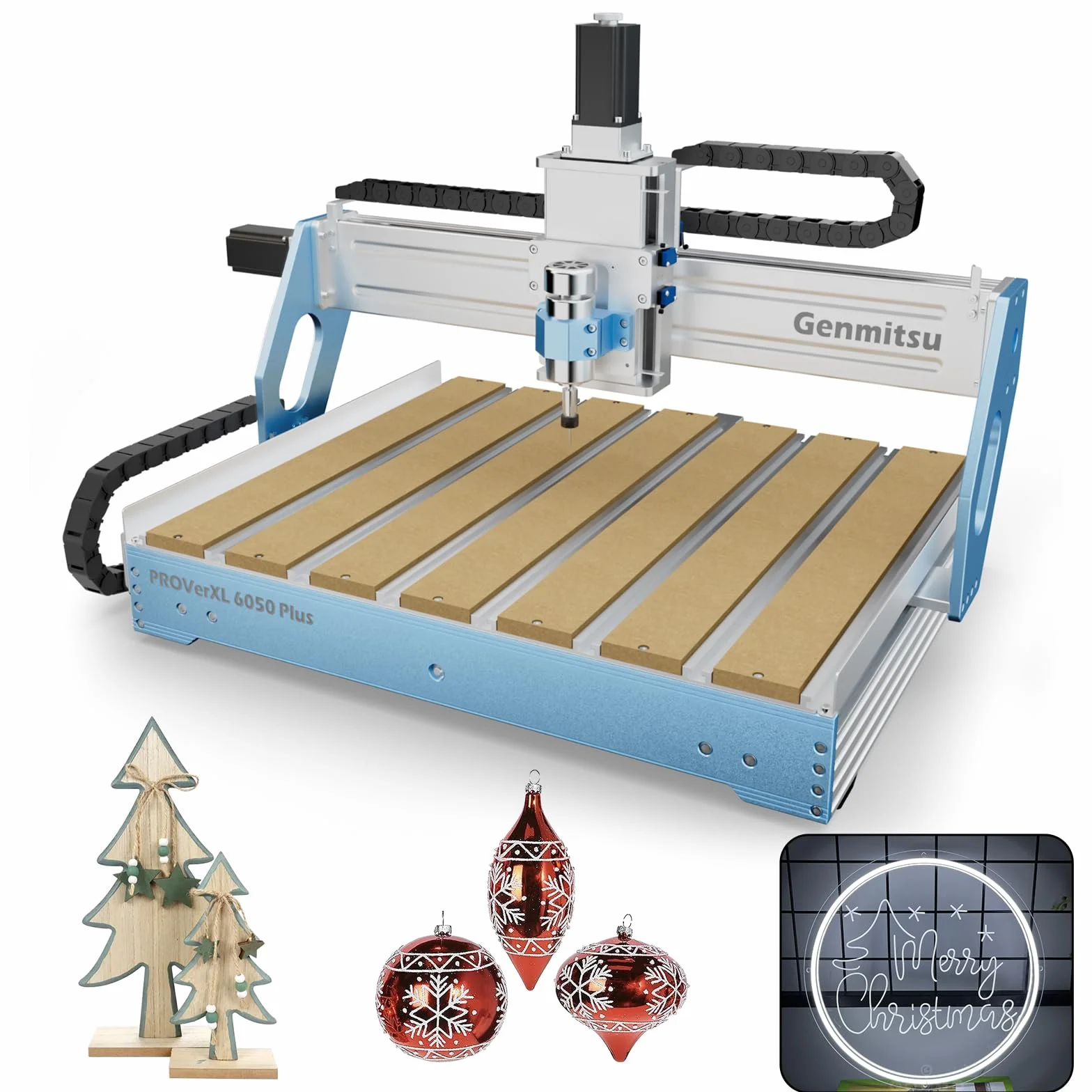 SainSmart PROVerXL 6050Plus maszyna CNC, 3-osiowa frez do rzeźbienia w metalu, drewnie, akrylu i MDF ze sterowaniem GRBL i stołem hybrydowym, obszar roboczy 600 x 500 x 115 mm