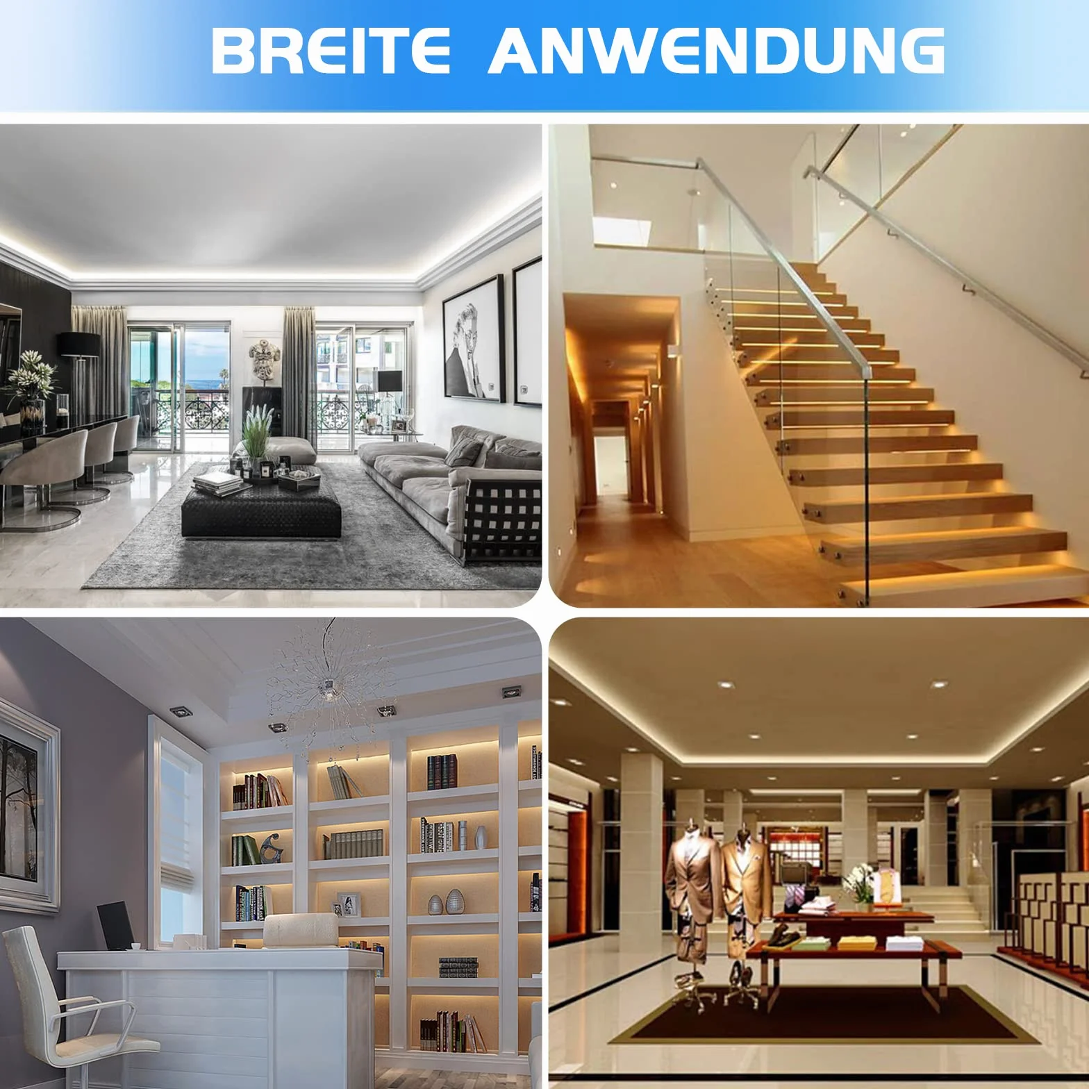 Efishine 20-PACK profil aluminiowy LED 20 x 1M, profil aluminiowy w kształcie V z mleczną osłoną, zaślepkami i klamrami montażowymi do taśm, bardzo prosta instalacja……