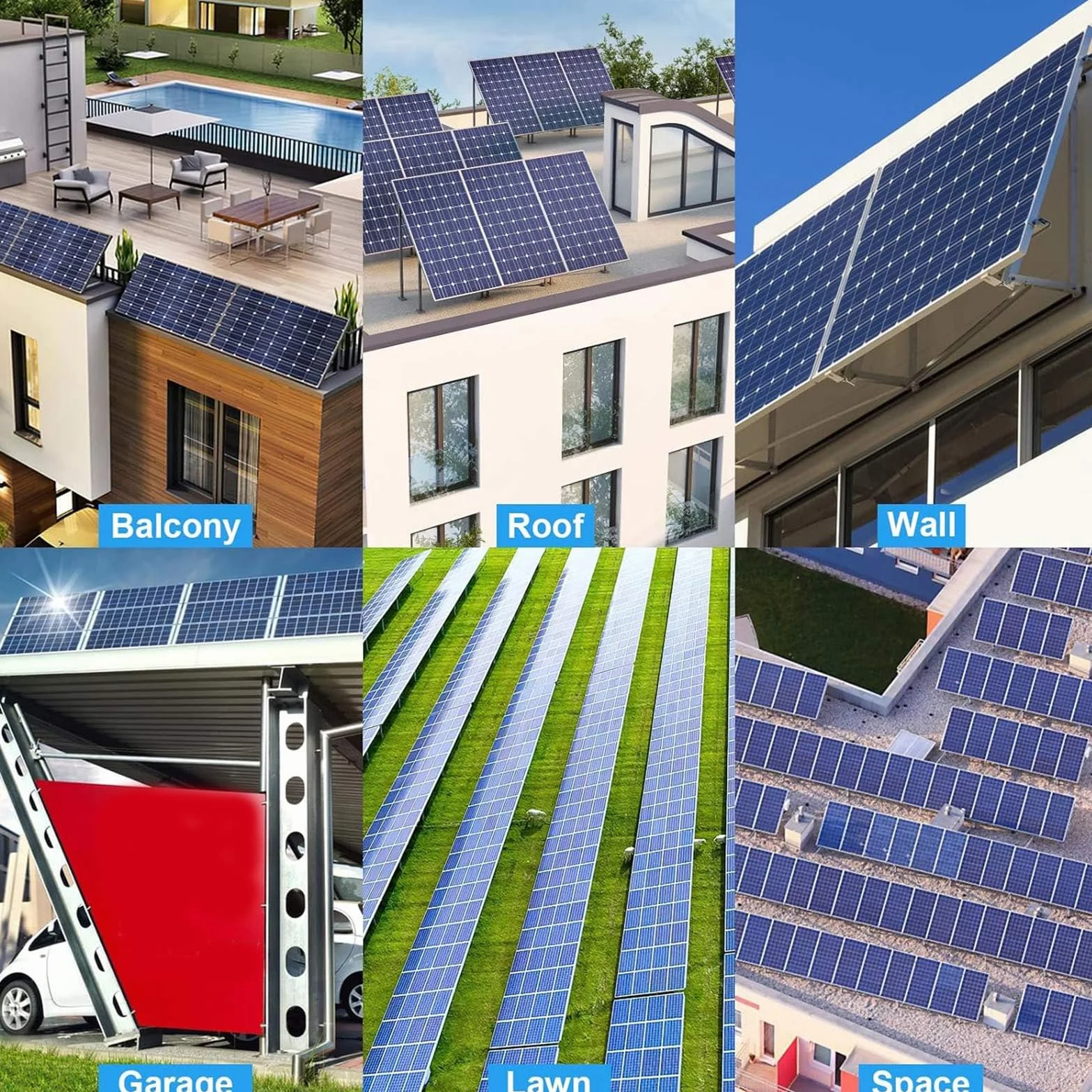 GLIESE Uchwyt balkonowy Kraftwerk 118 cm 46,5 cala (2 pary), uchwyt modułu solarnego ze stopu aluminium, regulowany kąt od 0° do 90°, uchwyt do elektrowni balkonowej, uchwyt na panel słoneczny, do 100