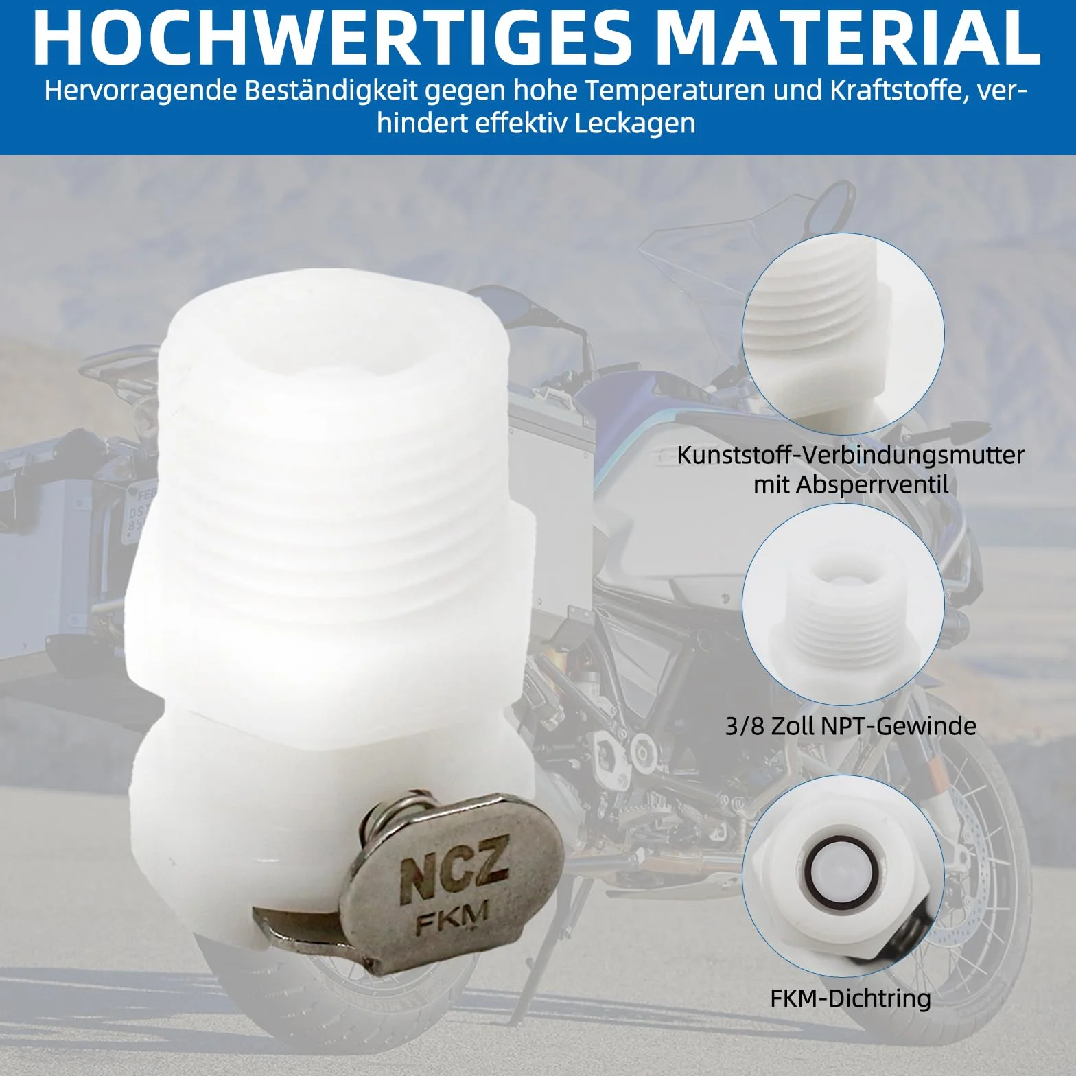 Szybkozłącze do pomp paliwowych, pasuje do R1200GS, R1200R, R 1200 RT, K1200R, K1200S, K1200GT i innych modeli.