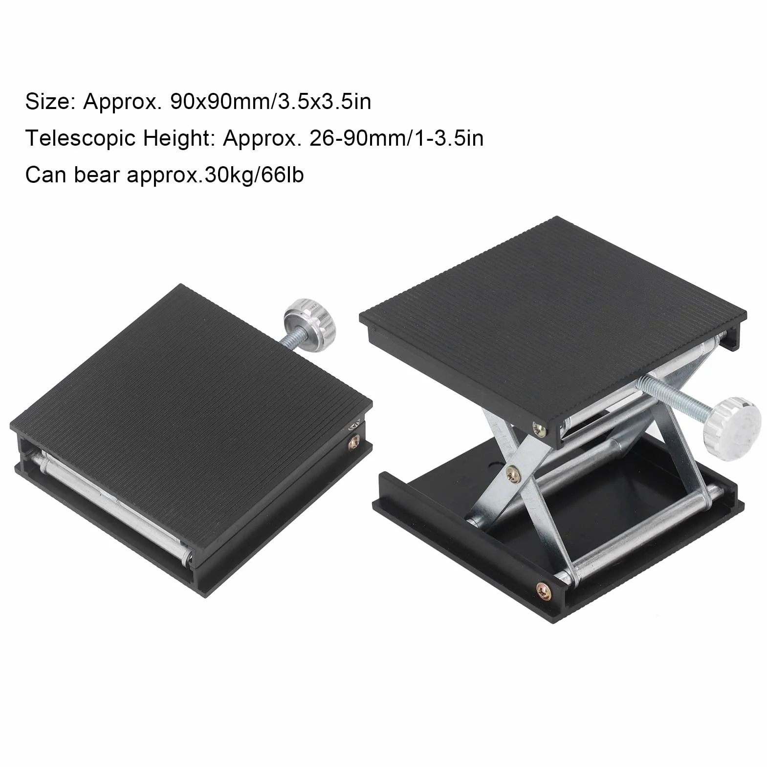 Laboratoryjna platforma do podnoszenia, regulowany stojak ze stopu aluminium Dobre parametry bezpieczeństwa 26-90 mm/1-3,5 cala