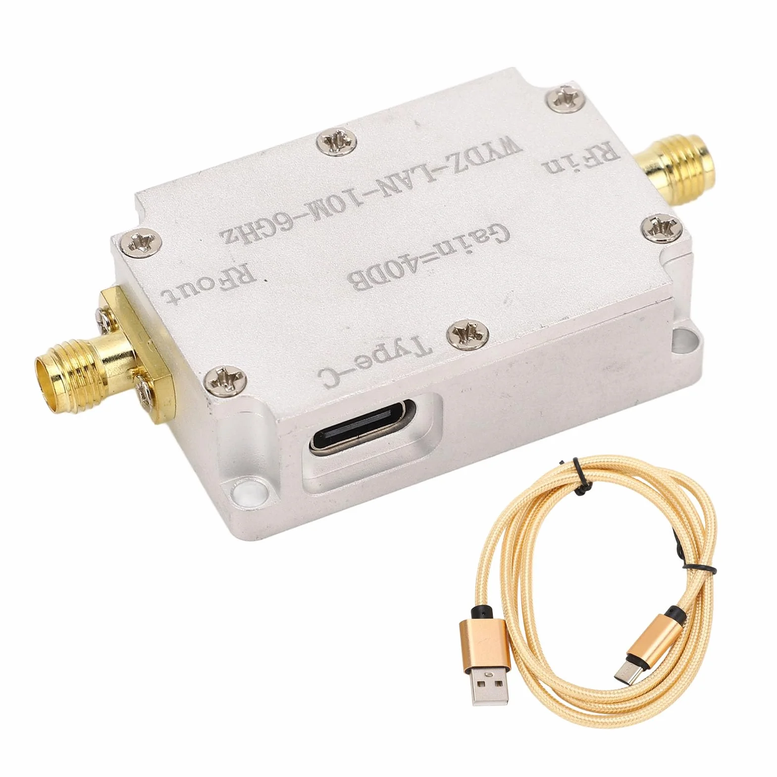 Wzmacniacz o Bardzo Niskim Poziomie Szumów, 40DB Wzmacniacz Szerokopasmowy o Wysokim Wzmocnieniu Pasmo Przenoszenia od 10M do 6GHz Precyzyjna Transmisja Płytka Modułu LNA dla