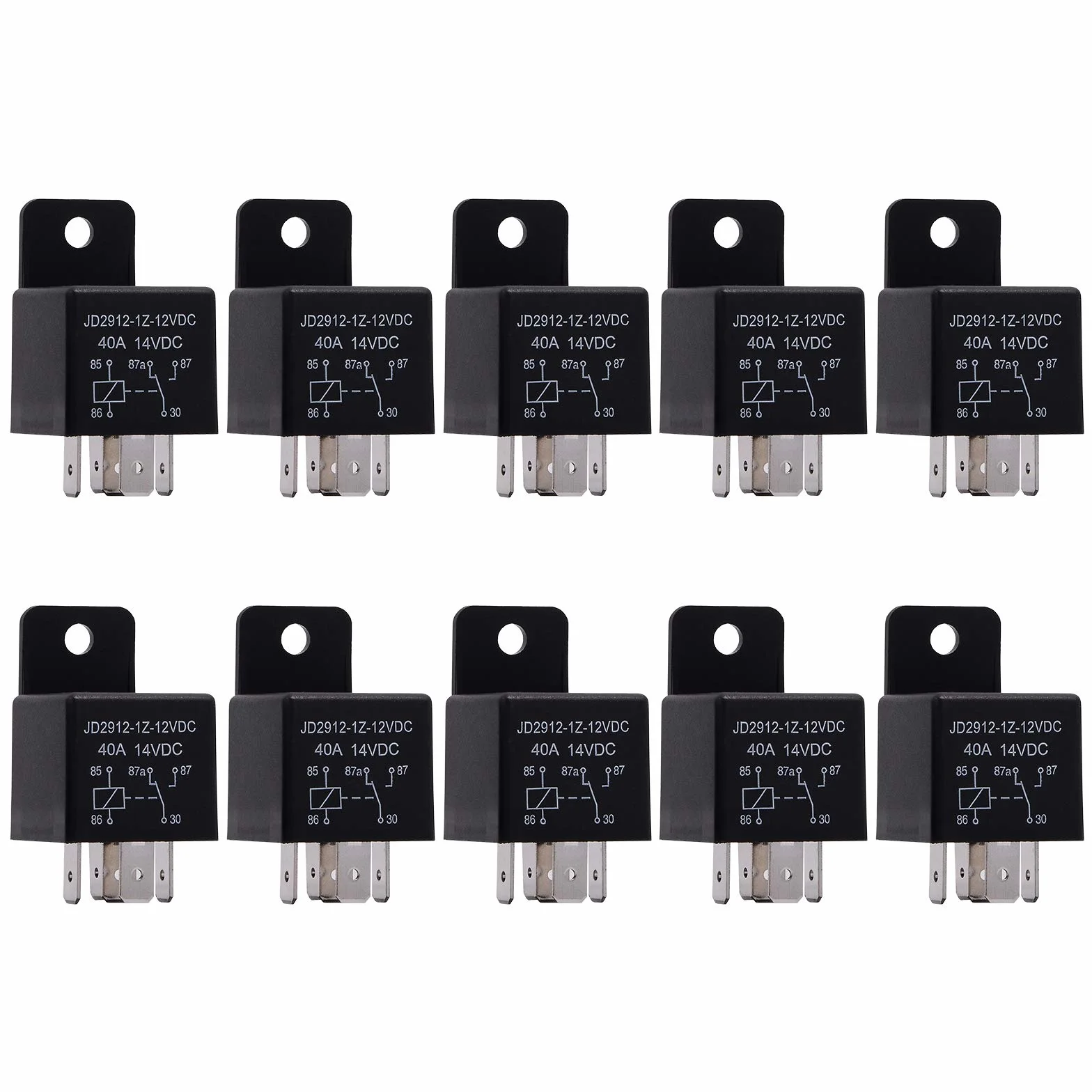 Ehdis® 5-pinowy przekaźnik silnika 12 V cewka 40 A Spdt Numer modelu: JD2912-1Z-12VDC 40A 14VDC, przekaźnik zasilania przełącznik, automatyczne przełączniki i rozruszniki, pakiet
