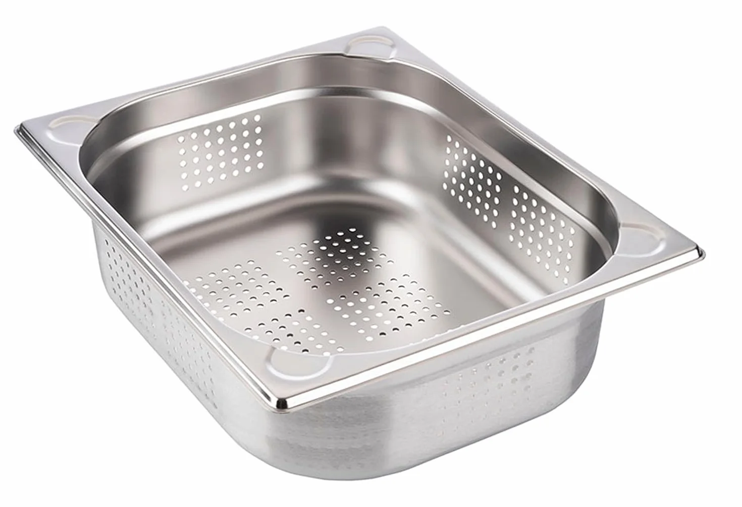 APS 81902 Pojemnik GN 1/2, perforowany, stal nierdzewna Pojemnik gastronomiczny, wymiary 265 x 325 mm/wysokość 100 mm