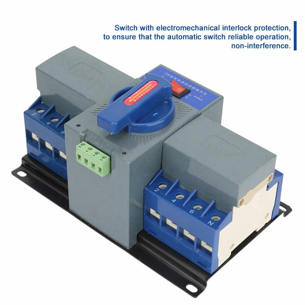 Automatyczny przełącznik transferowy 4P 63 A 400 V z elektromechaniczną ochroną przed blokadą