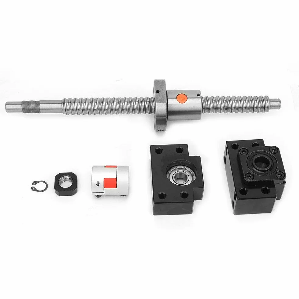 SFU1605 zestaw śrub kulkowych ze stali nierdzewnej 250 mm BKBF12 do maszyny CNC