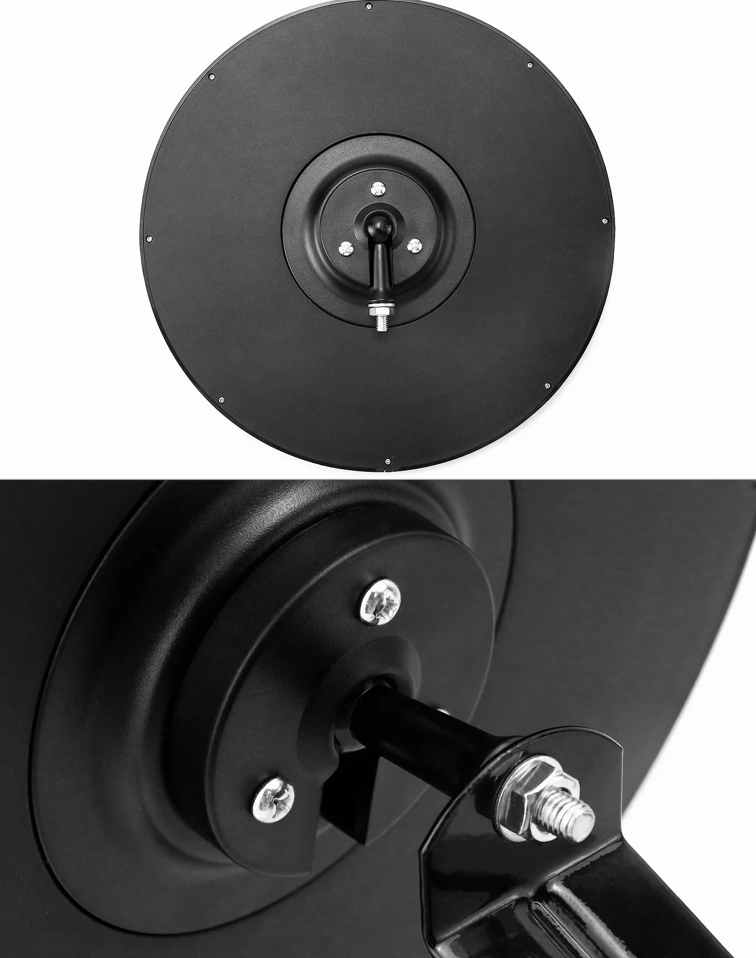 QWORK zestaw 2 wypukłych luster drogowych Ø30cm krzywizna 130°