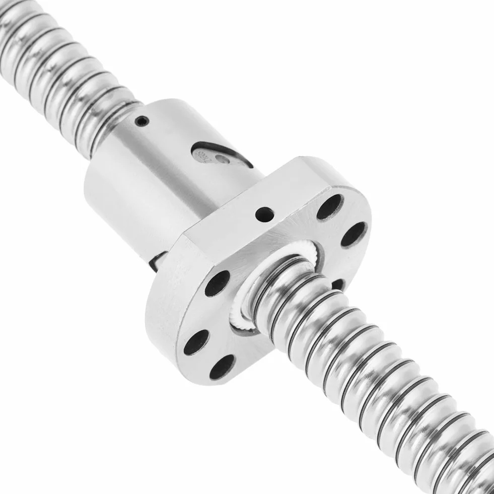 Kugelumlaufspindel, SFU1605 300mm Gewindespindel Kein Stick Slip Effekt Wenige Erwärmung Reduzierte Antriebsleistung Gesamtlänge 300mm Schraubendurchmesser 16mm
