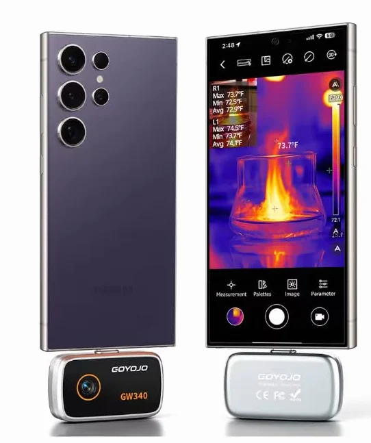 GOYOJO Kamera termowizyjna 192 x 192 25 Hz przenośna na podczerwień ze sterowaniem aplikacją