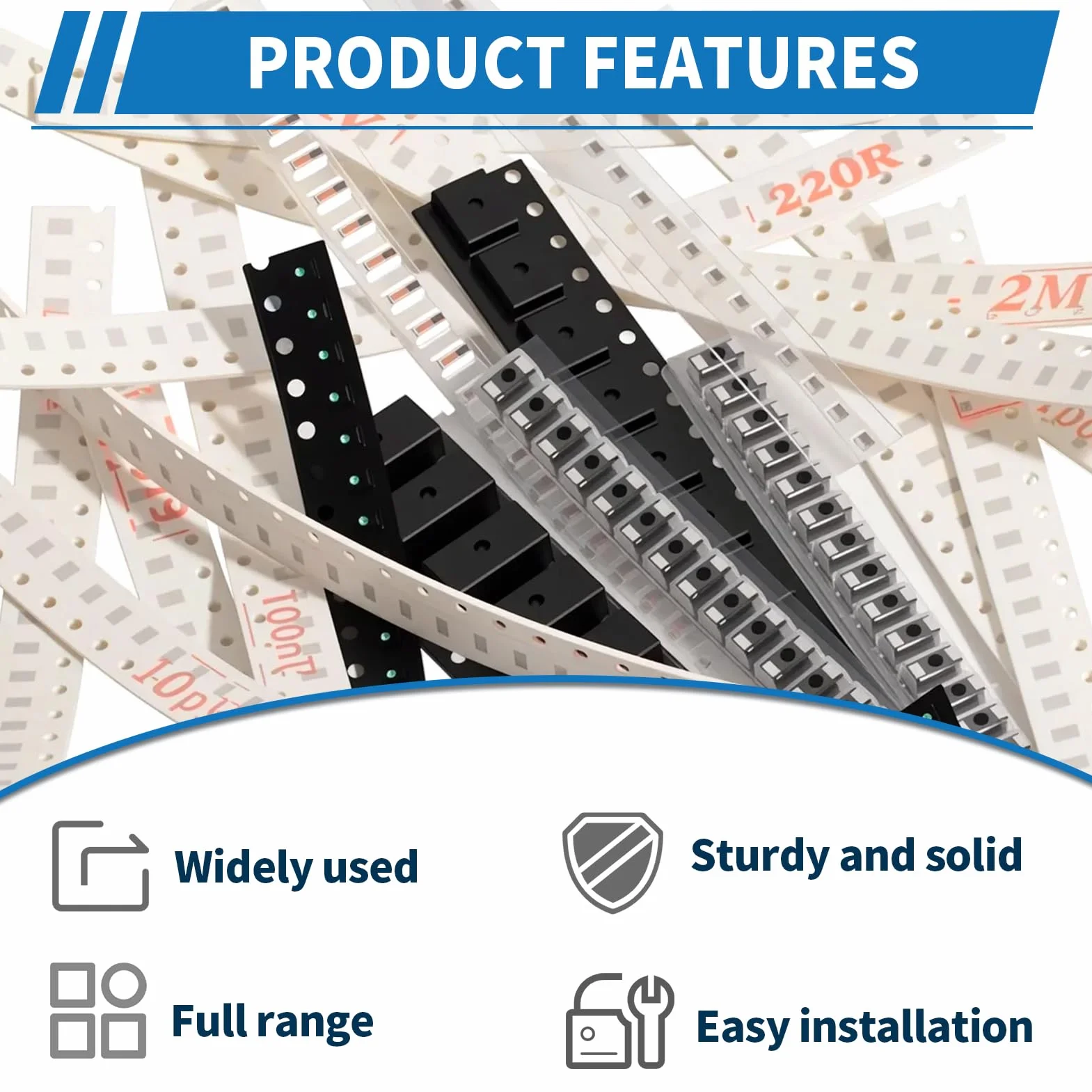 Zestaw elementów elektronicznych SMD 1206 6020 sztuk rezystory 1% 5% kondensator tranzystor diody LED indukcyjność IC DIY