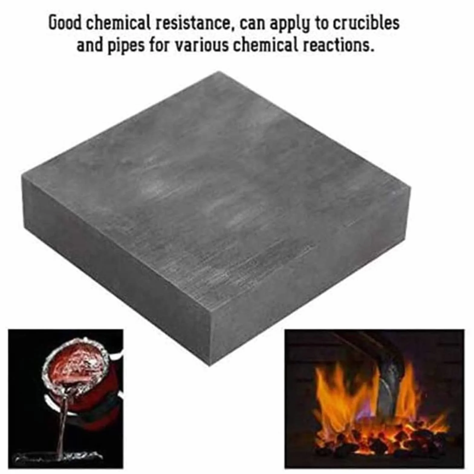 Płyta grafitowa 99,9% czystości 200x100x10 mm do odlewania metali