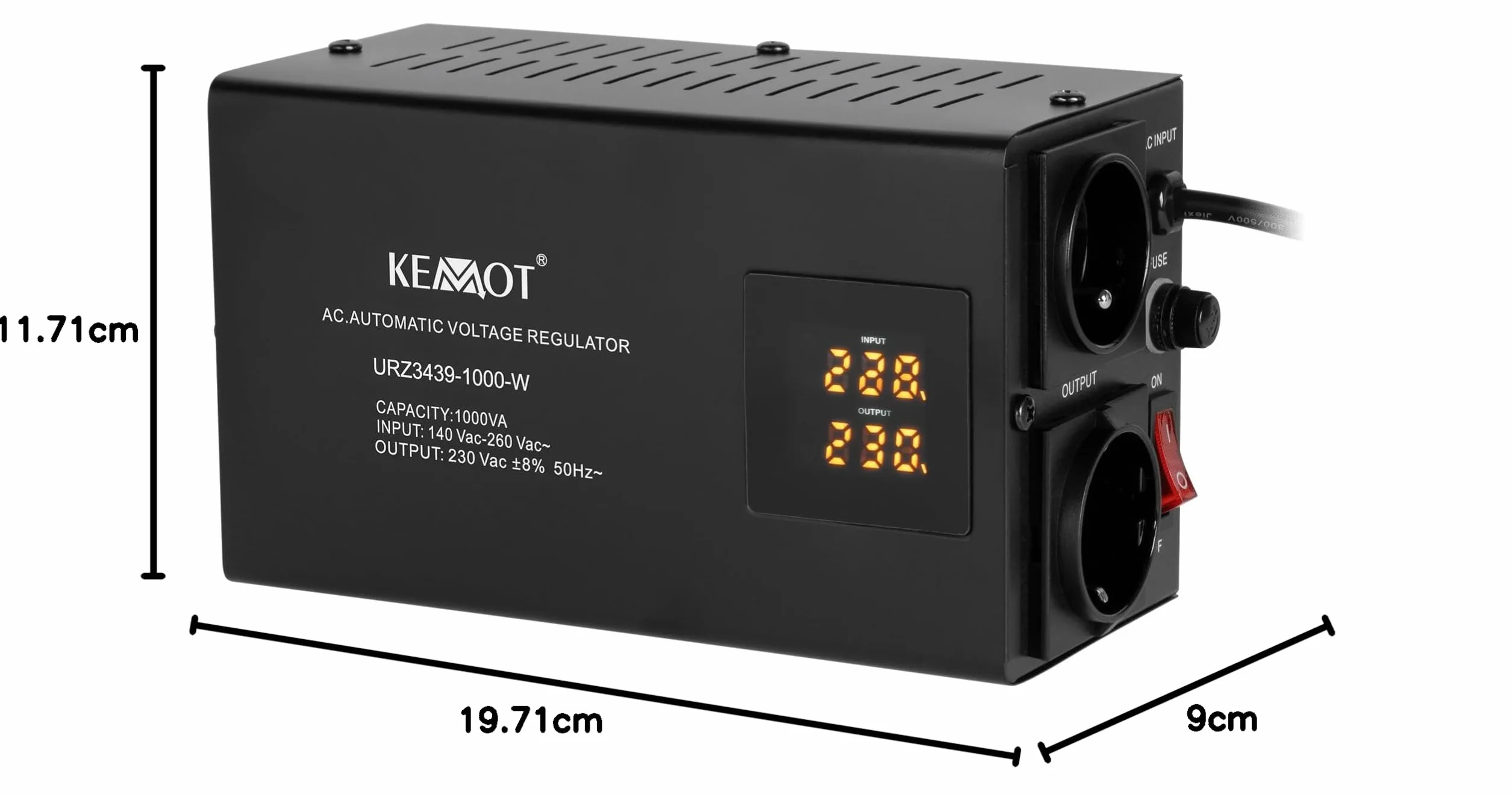 Kemot Automatyczny Stabilizator Napięcia SER-1000-W Precyzja 8%