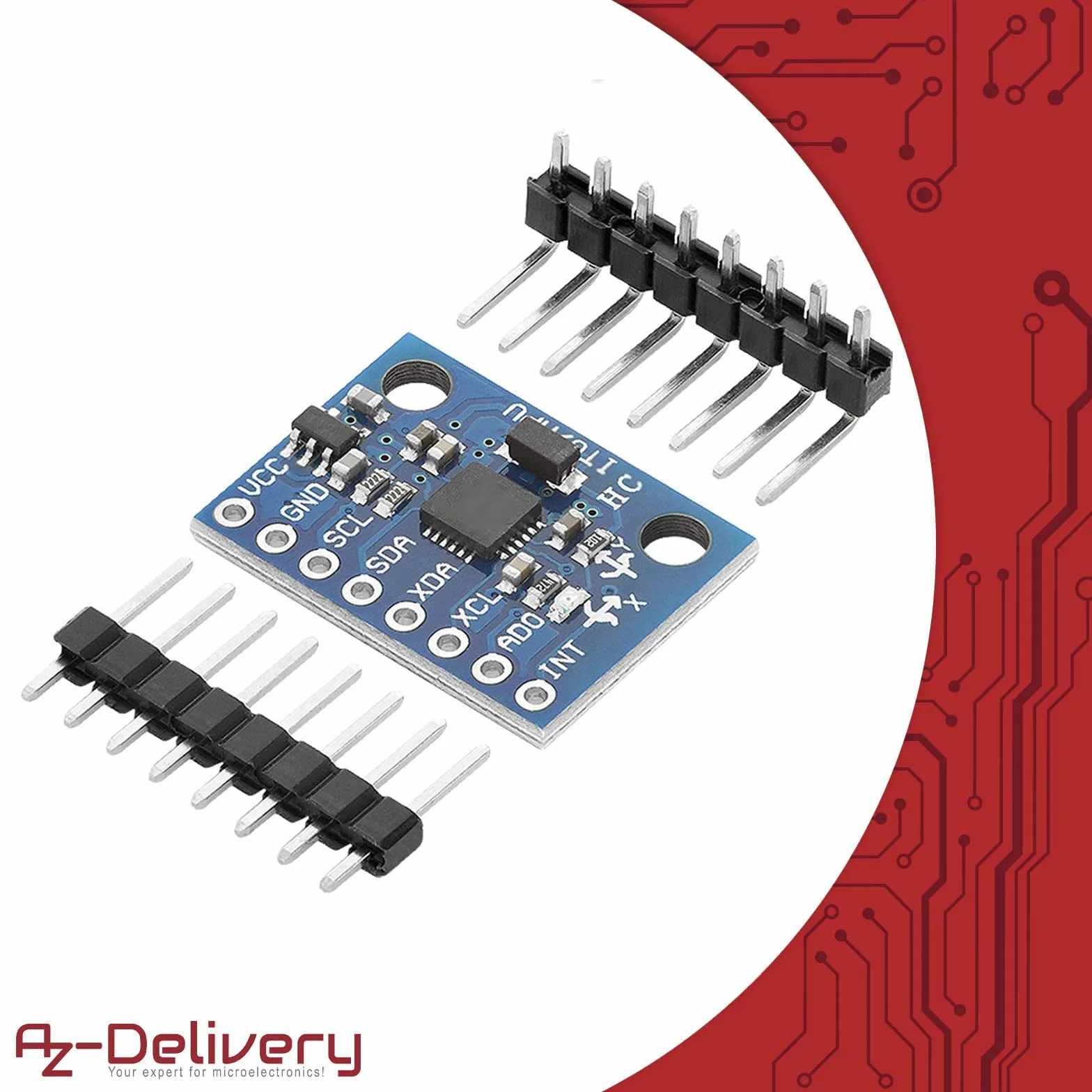 AZDelivery GY-521 Compatible with MPU-6050 3-osiowy żyroskop i akcelerometr kompatybilny z Arduino i Raspberry Pi w wraz z e-bookiem!