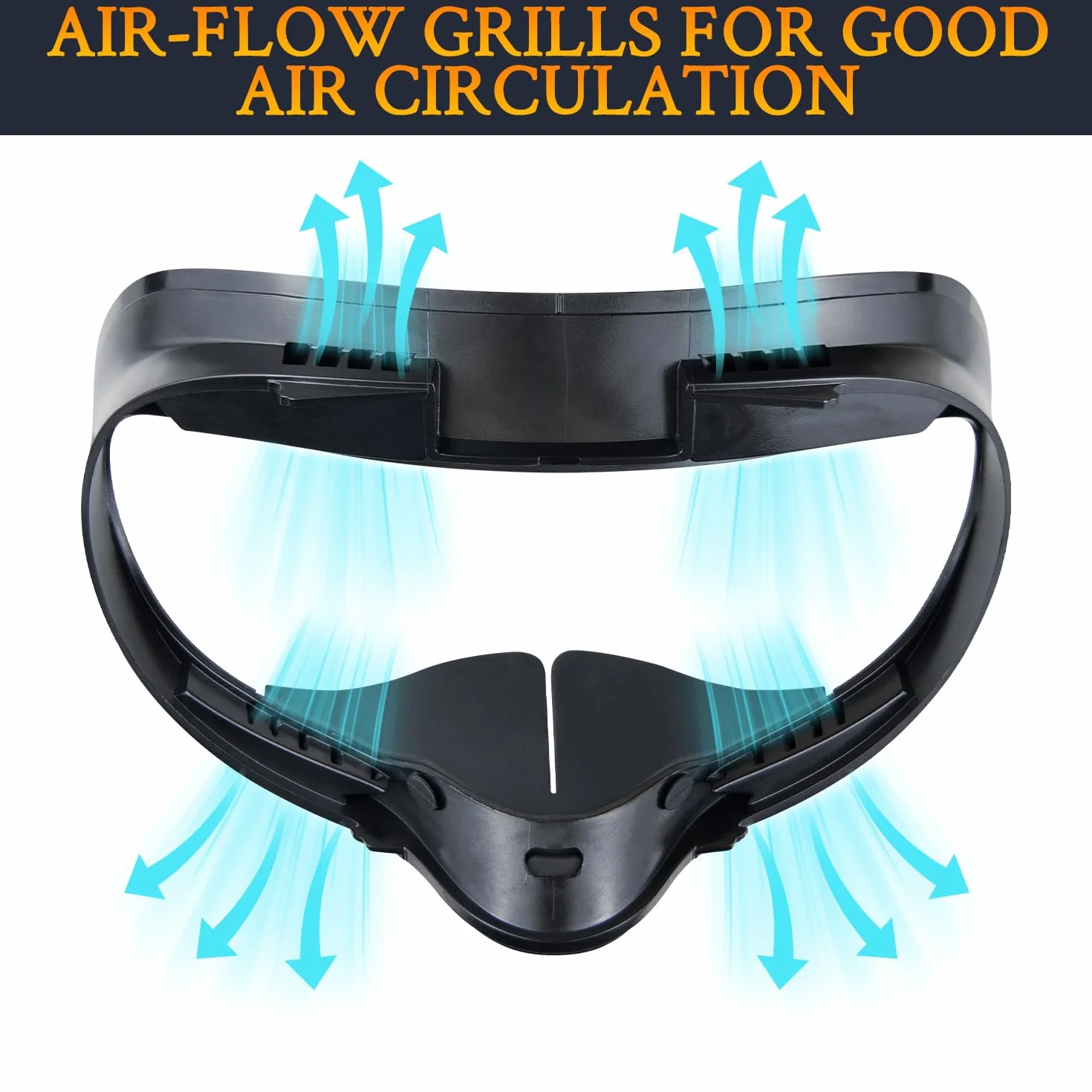 SOULWIT 2-częściowa chłodząca żelowa podkładka na twarz face pad do Meta Quest 2, wymienna podkładka na twarz VR zestawu, szybkozłączka z osłoną na nos zapobiegającą przeciekaniu