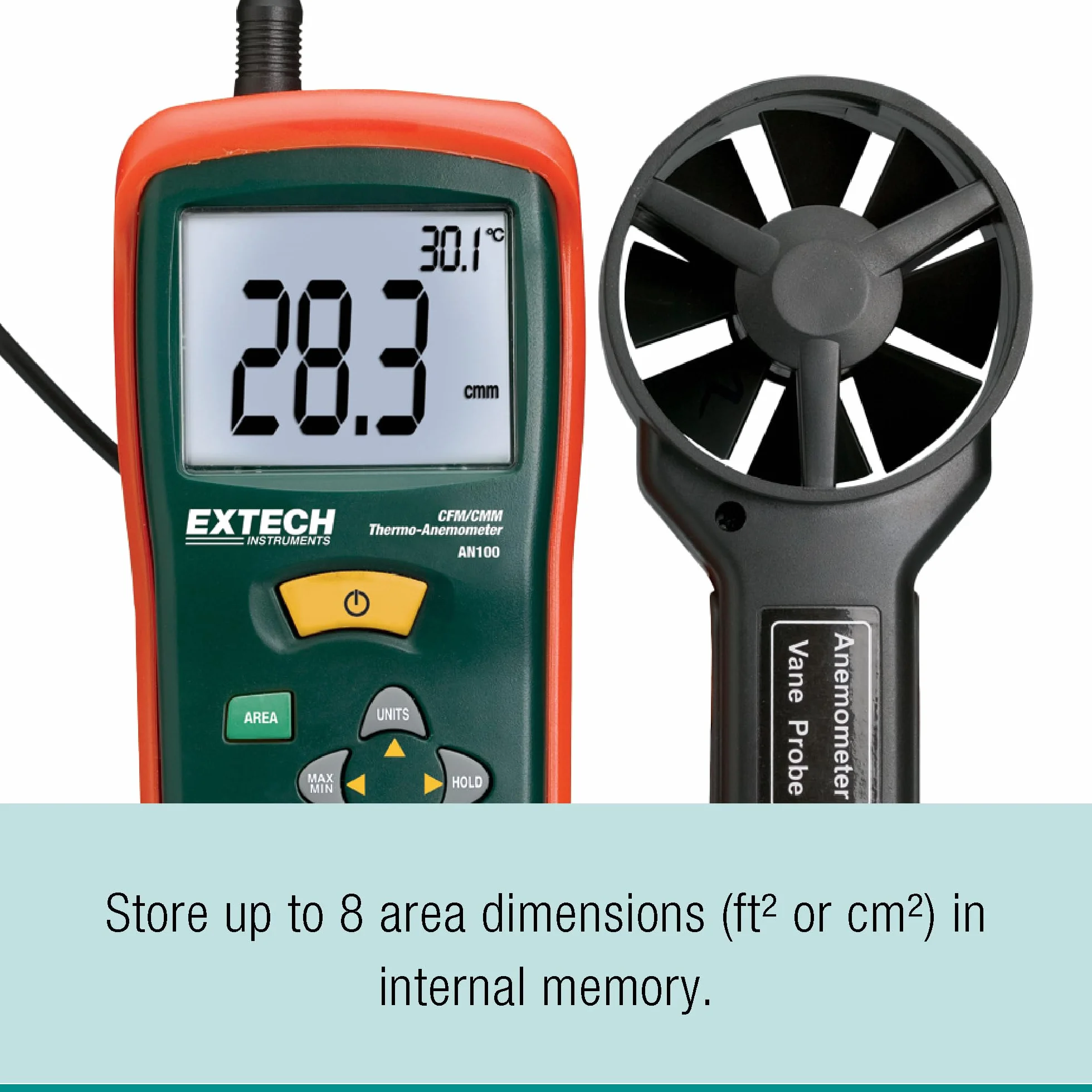 Extech Instruments AN100 CFM/CMM mini termometr