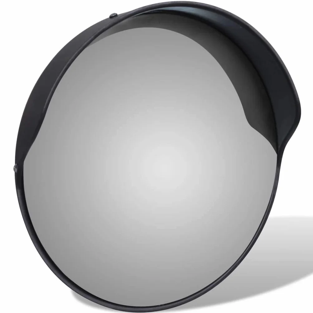 vidaXL Wypukłe lustro drogowe 30 cm czarne