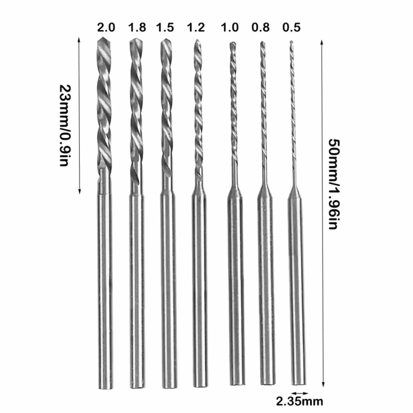 Wiertło spiralne HSS 2,35 mm trzpień do grawerowania 1 szt. (1,0 mm)