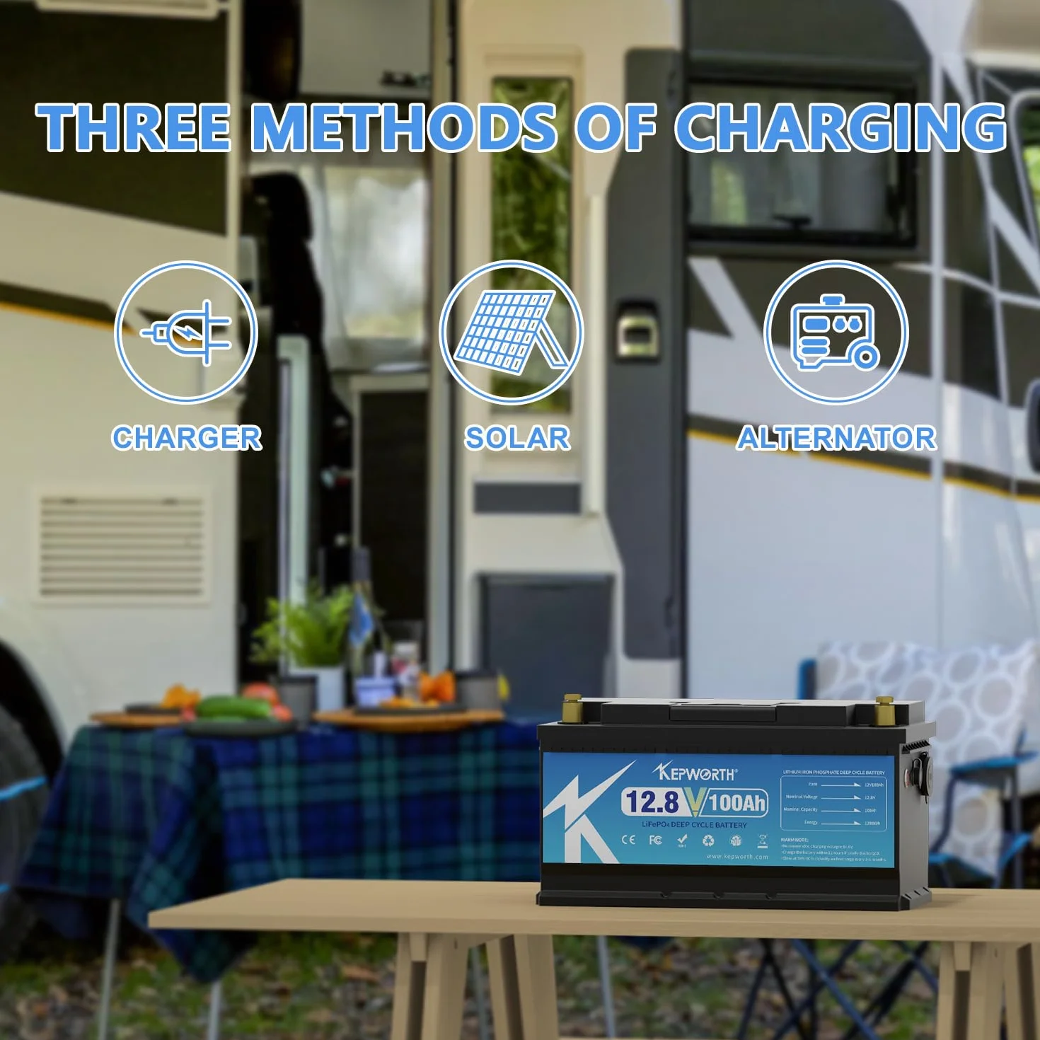 Bateria Lifepo4 12 V 100ah z ogniwami klasy A i BMS, idealny czas cyklu do 10000 do silnika trollingowego RV Camping Solar obsługuje połączenie szeregowe i równoległe