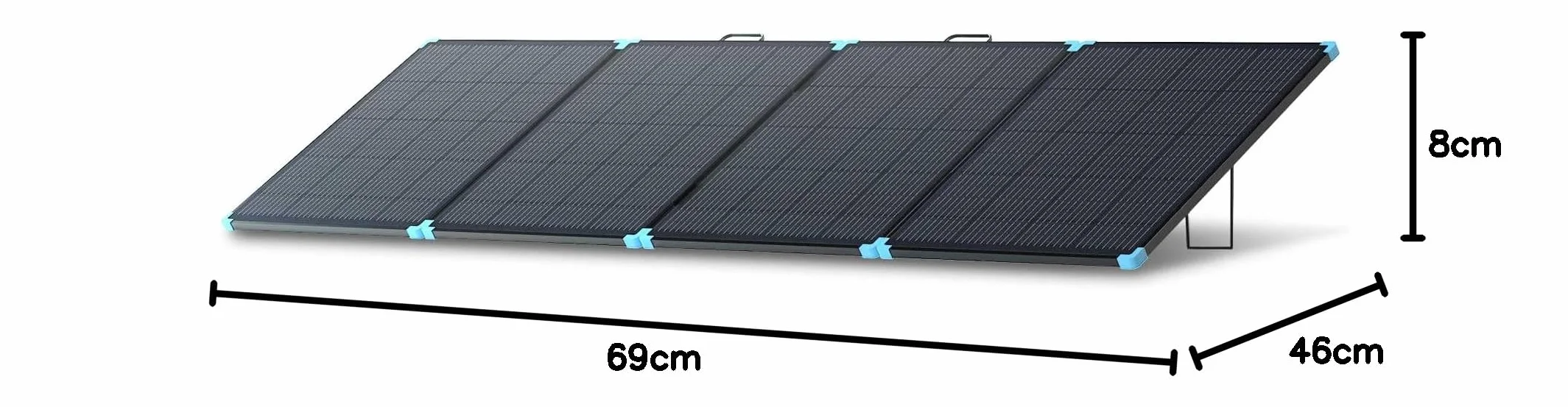 Renogy Lekka przenośna walizka solarna 220 W, składany panel słoneczny ze stojakiem do kampera, na kemping, zaciemnienie, system niezależny od sieci