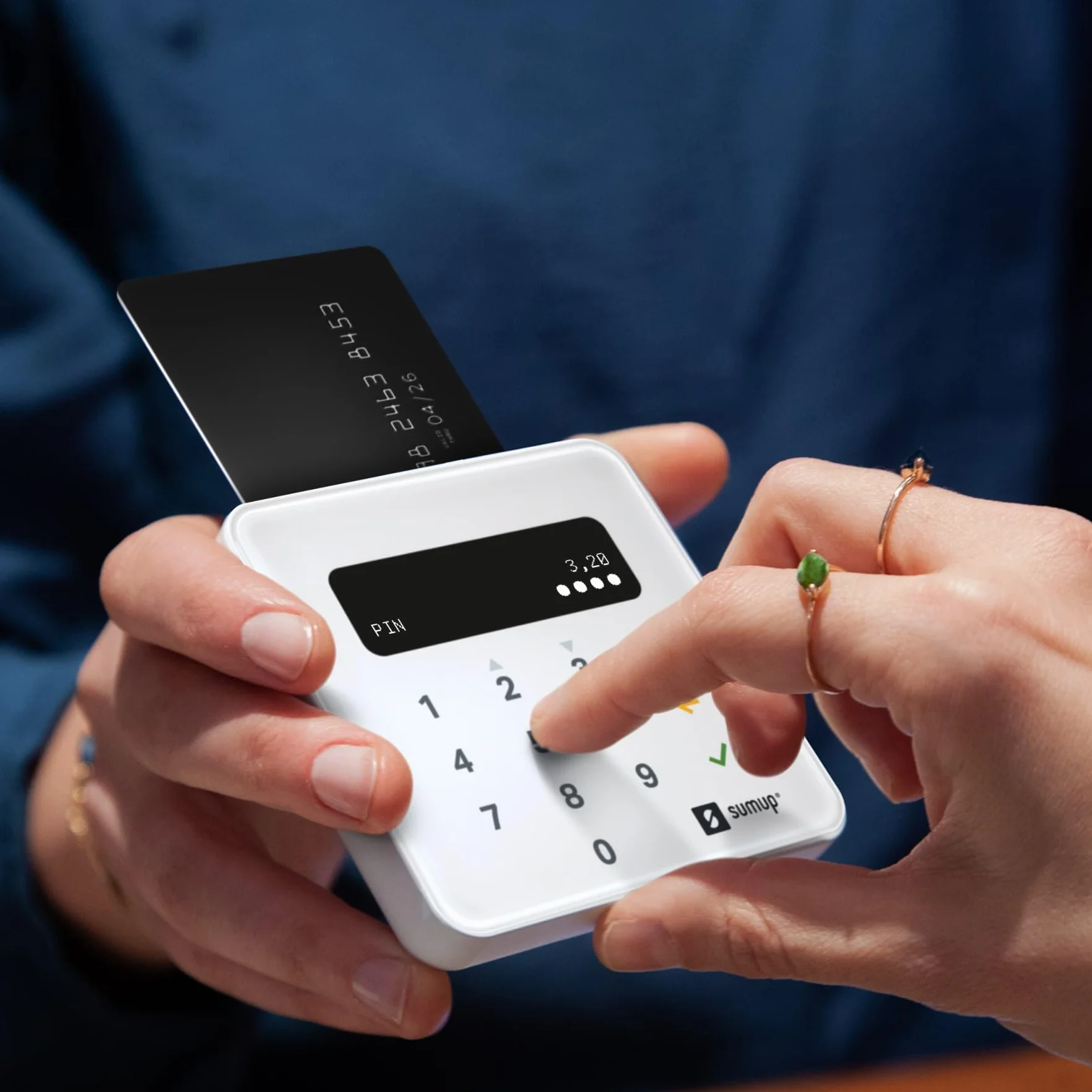 SumUp Terminal mobilny do płatności bezdotykowych RFID NFC czytnik kart kredytowych