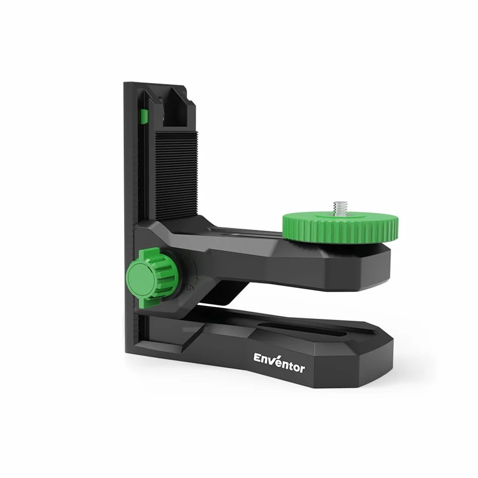 Enventor Laser Level Wall Mount Magnetic Adjustable Bracket 360° Rotating Base with Height Lock 1/4" 5/8" Threads