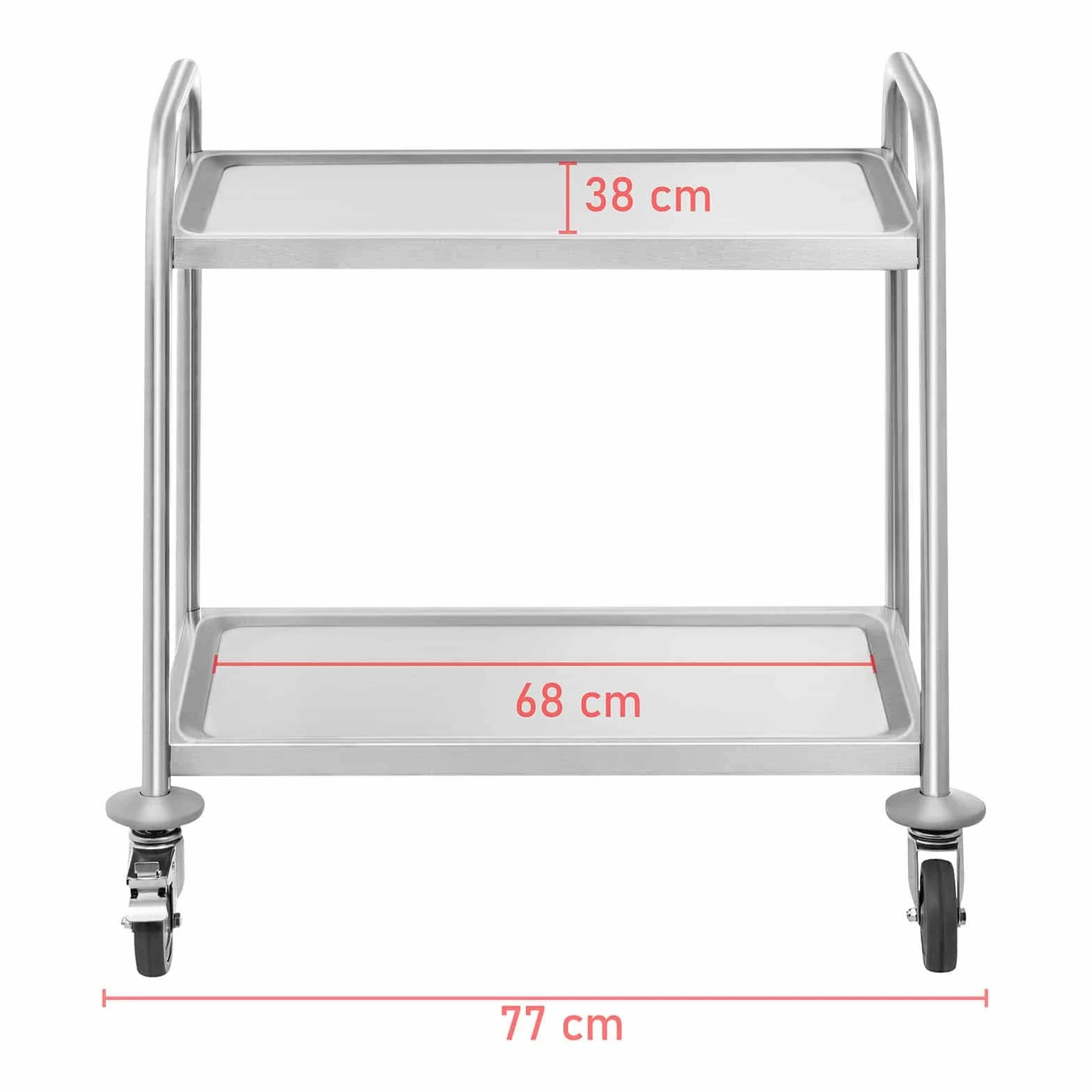 Royal Catering RCSW 2.1H wózek do serwowania stal nierdzewna 2 półki 150 kg