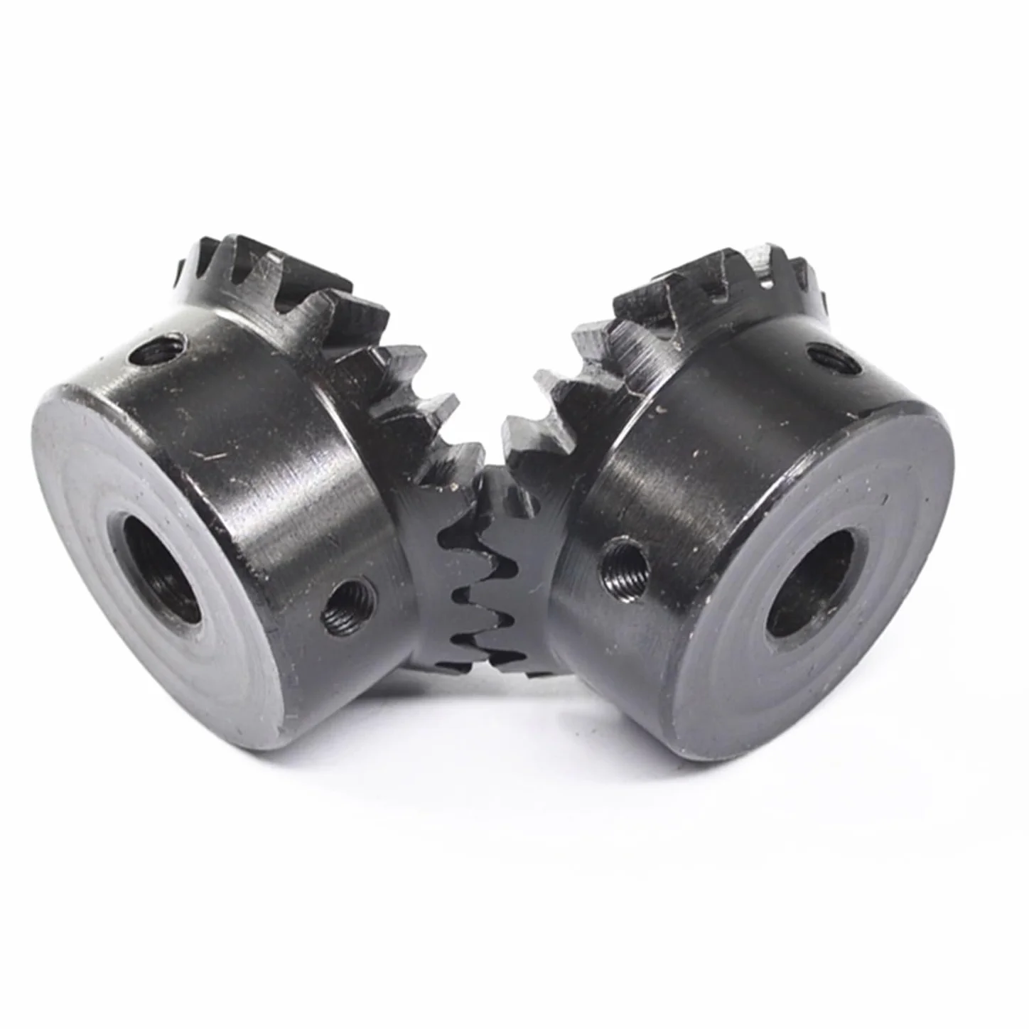 2 szt. 1:1 1.5M 16T/20T/25T/30T spiralna przekładnia stożkowa-6-16mm otwór wewnętrzny M5 śruba stalowa przekładnia otwór ślimak ukośny(25 Teeth 10mm Hole)