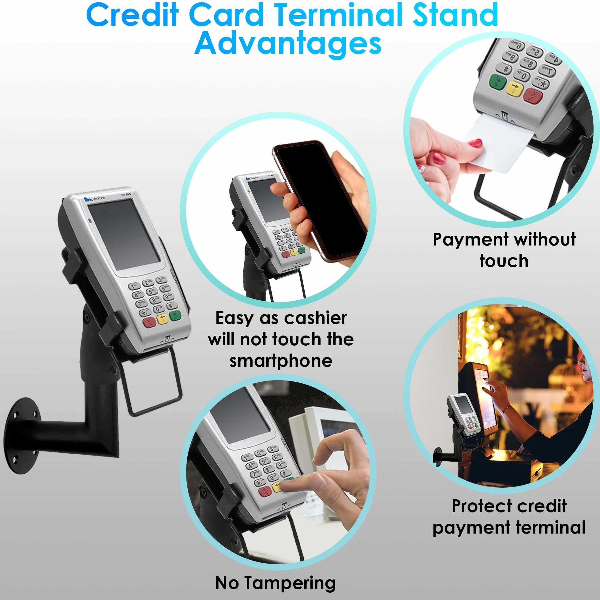 VeriFone VX 680 Uchwyt do Terminala Płatniczego Obrót 180° Nachylenie 45° Montaż Ścienny
