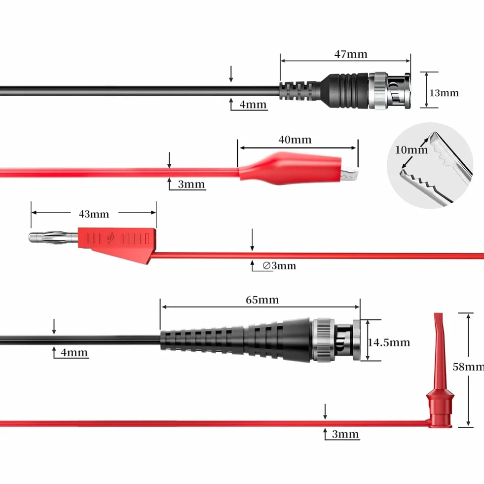 Malloy CKT014 Uniwersalne sondy oscyloskopowe 100 MHz 1x 10x BNC