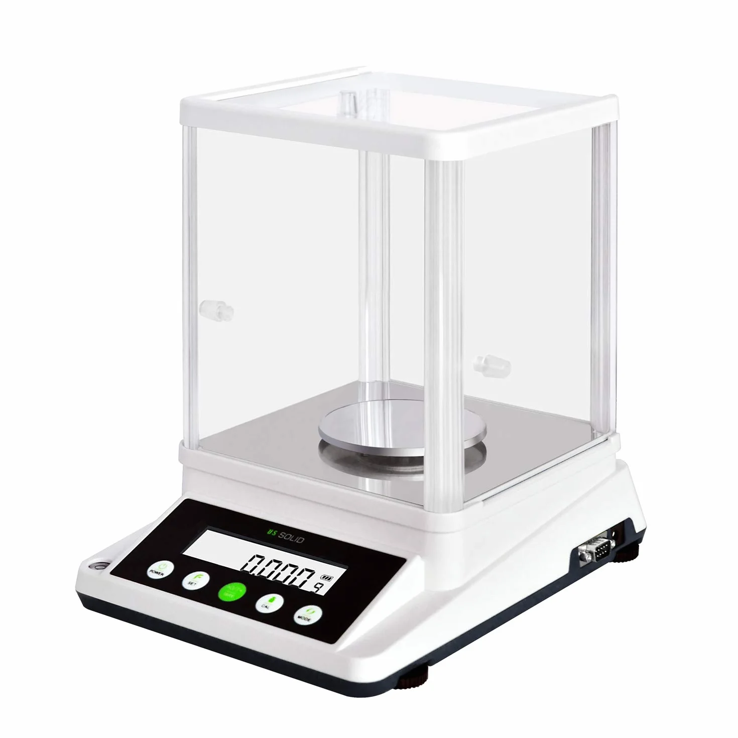 U.S. SOLID Precyzyjna waga 0,001 g – cyfrowa waga analityczna laboratoryjna – elektroniczna waga precyzyjna z dokładnością do 1 mg i 2 ekranami LCD – 310 g / 0,001 g