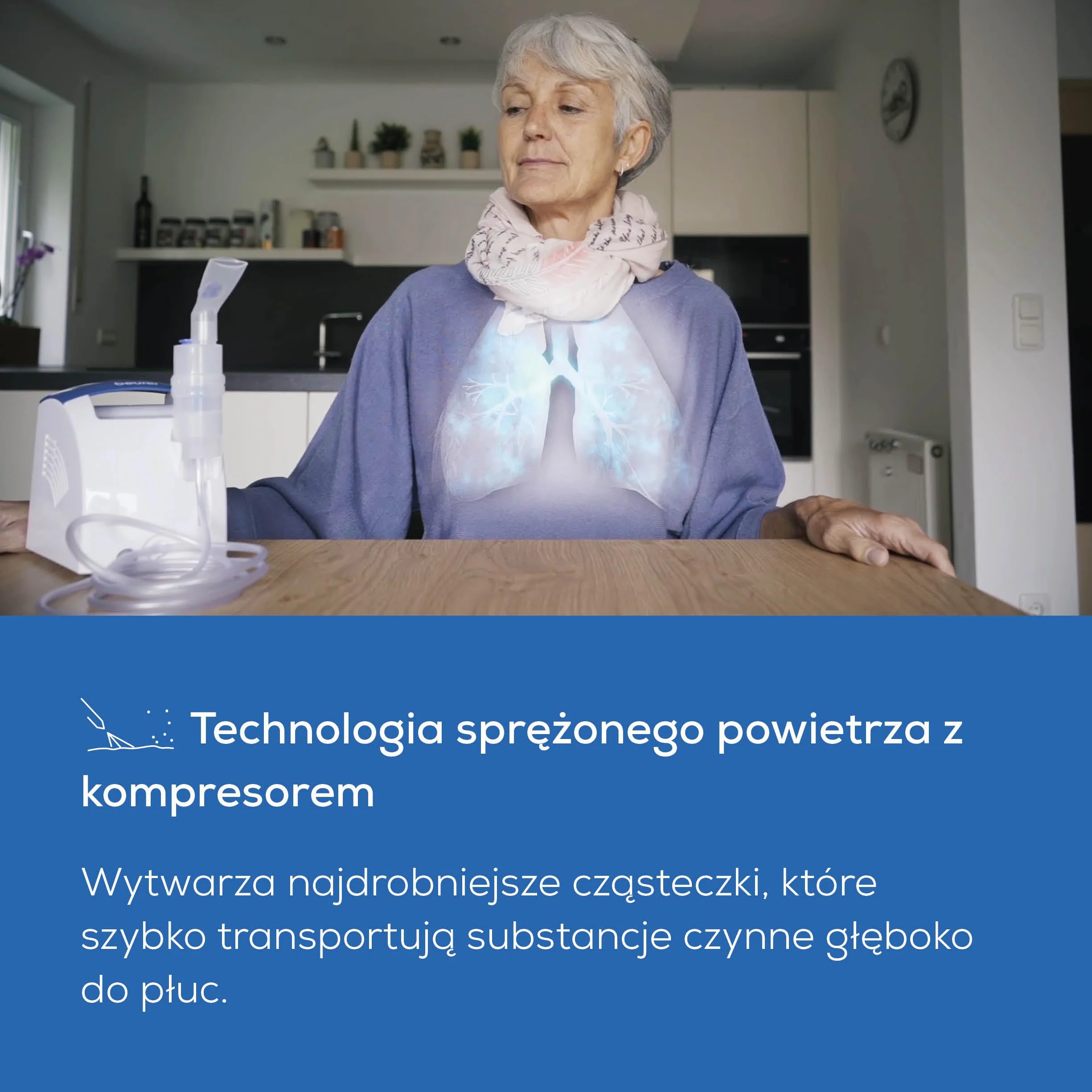Beurer IH 26 Inhalator, Nebulizator z prysznicem do nosa, wysoka wydajność nebulizacji, dla dzieci i dorosłych