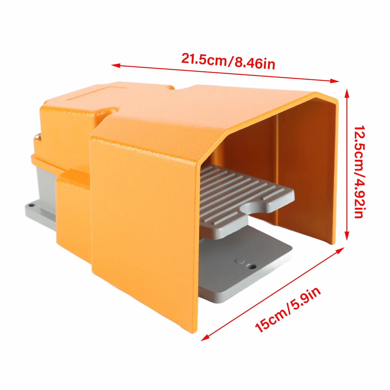 Przełącznik nożny 250 V 10A chwilowy odporny na olej korozję włącznik pedału nożnego aluminiowa ochrona