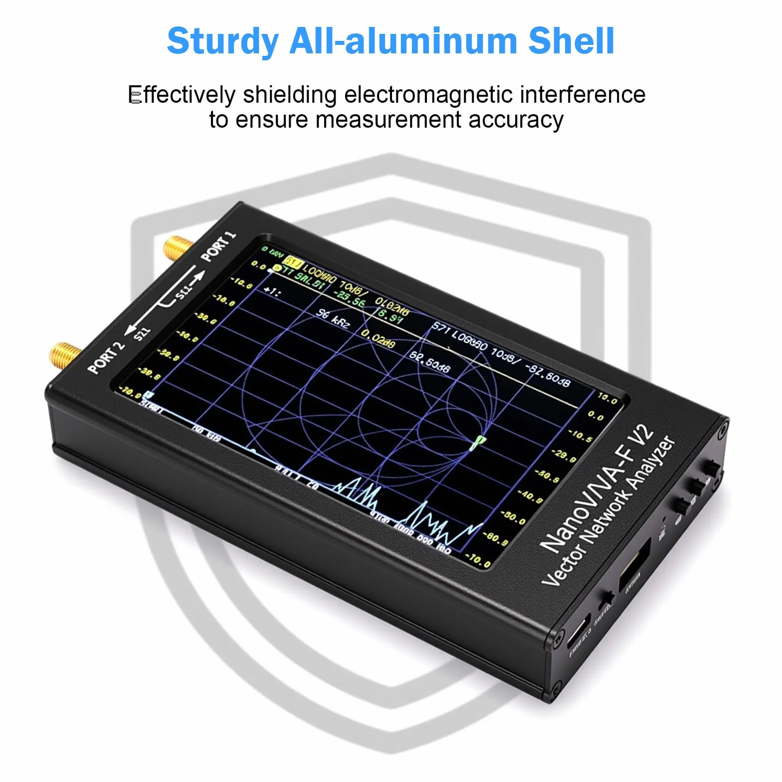 AURSINC NanoVNA-F V2 Vector Network Analyzer 4,3 cala 50KHz-3GHz HF VHF UHF VNA Analizator anten