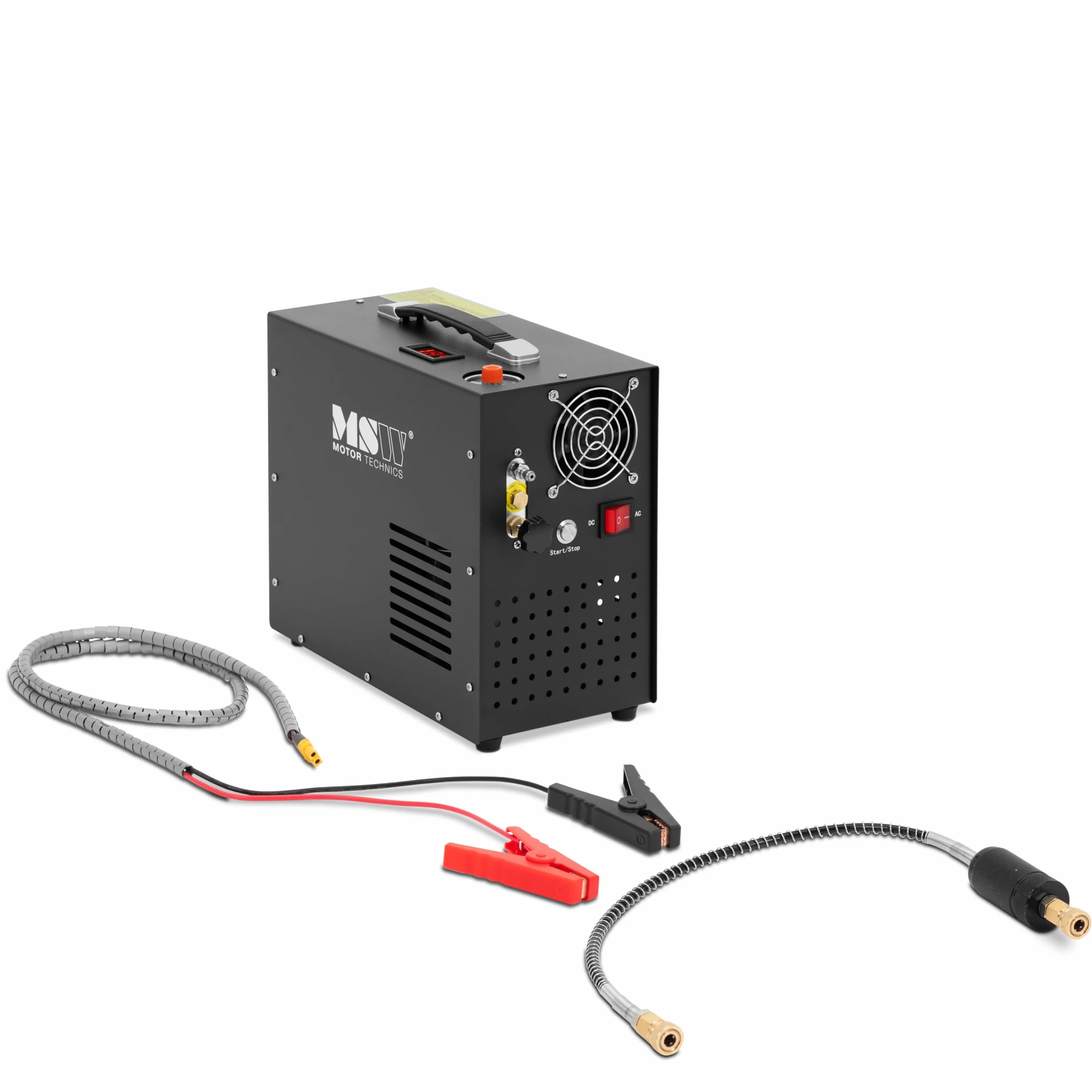 MSW Motor Technics PCP Sprężarka powietrza - 300 bar - 12/220 V - 400 W - auto-stop - czarna, lekkie, przenośne