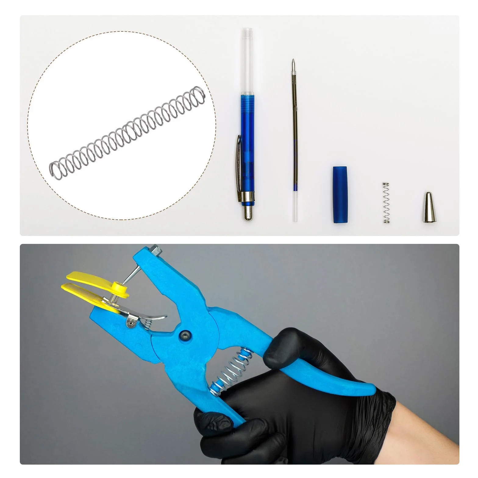 METALLIXITY Sprężyny naciskowe (średnica zewnętrzna 0,4 x 3 mm, długość swobodna 40 mm) 10 szt., sprężyna przedłużająca ze stali nierdzewnej 304 - do napraw w sklepie i domu, projektów DIY, srebrny