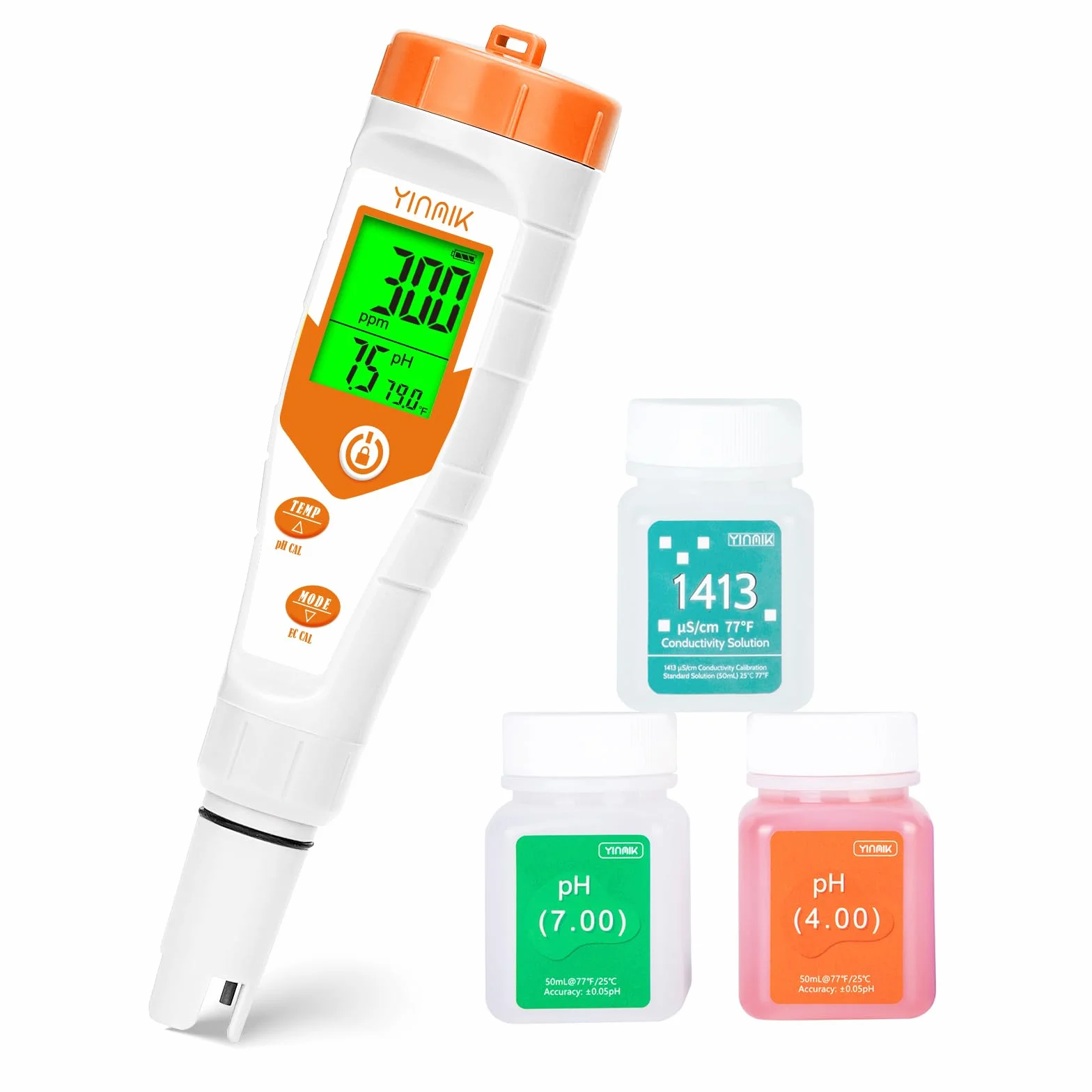YINMIK Miernik pH 4 w 1, Tester pH do Basenu z Pomiar pH EC Temperatura TDS